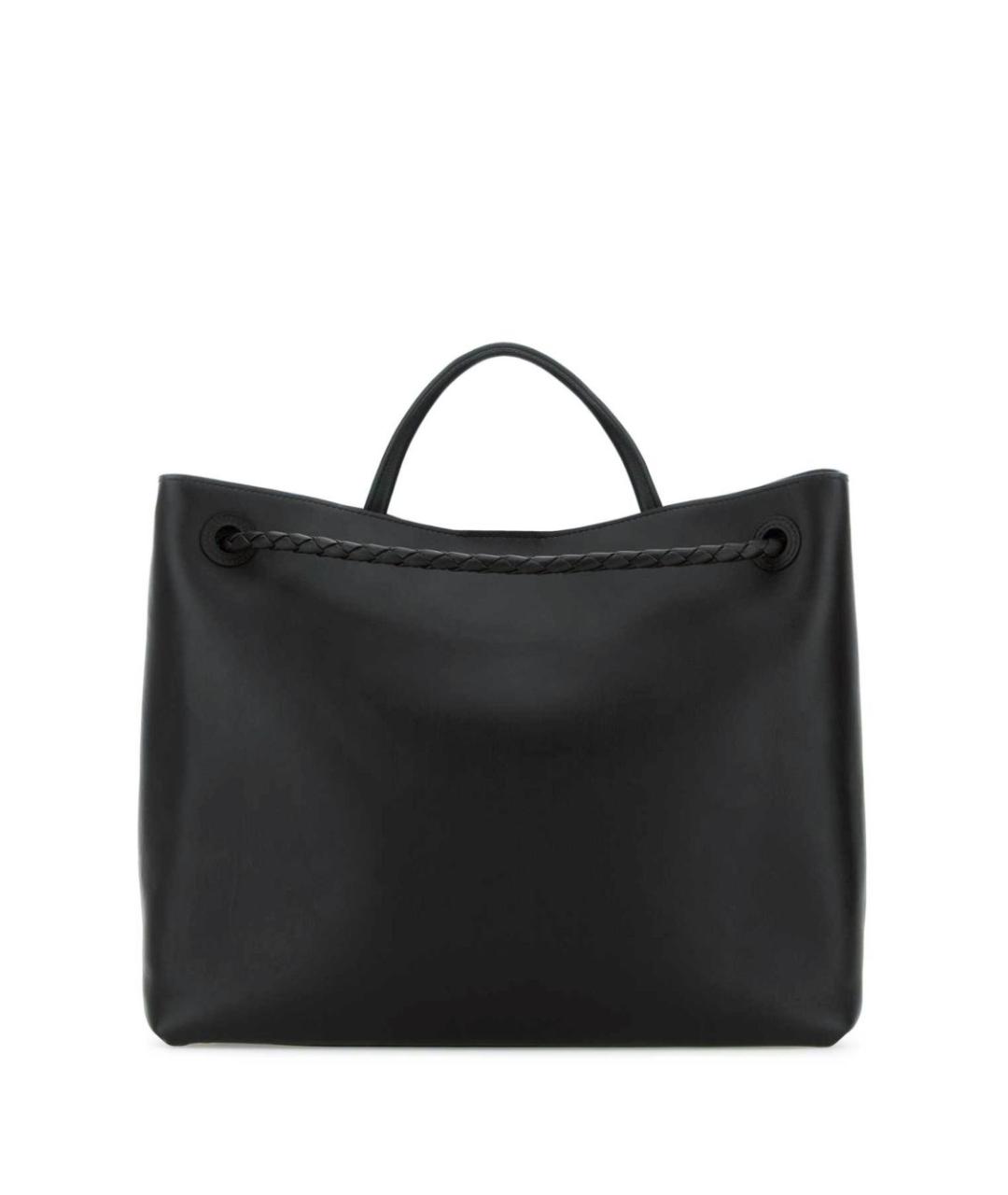 BOTTEGA VENETA Черная кожаная сумка тоут, фото 2
