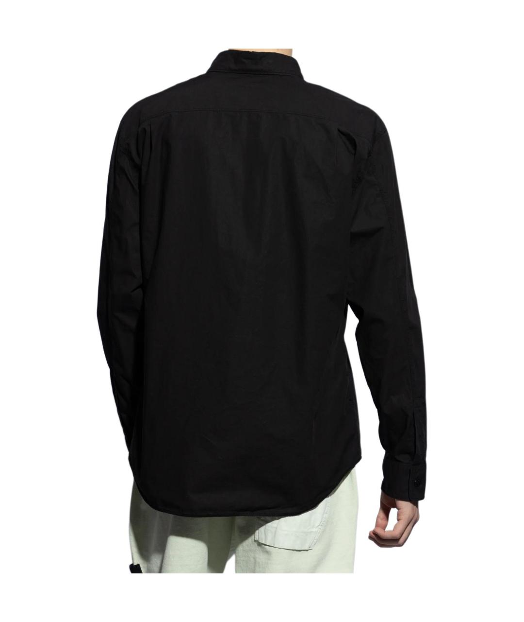 STONE ISLAND Черная хлопковая футболка, фото 2