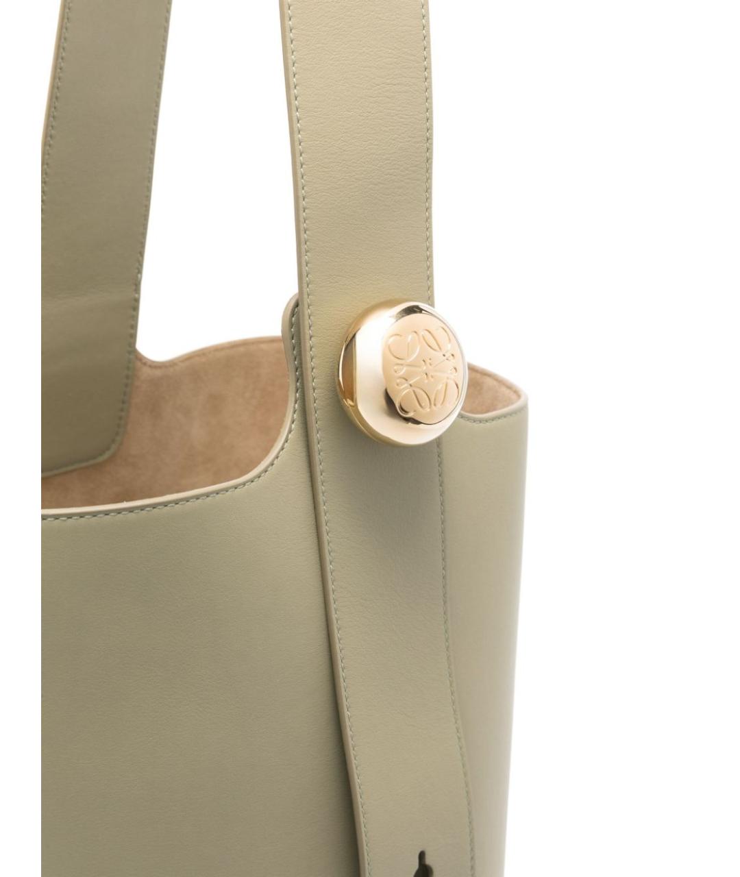 LOEWE Зеленая кожаная сумка тоут, фото 3