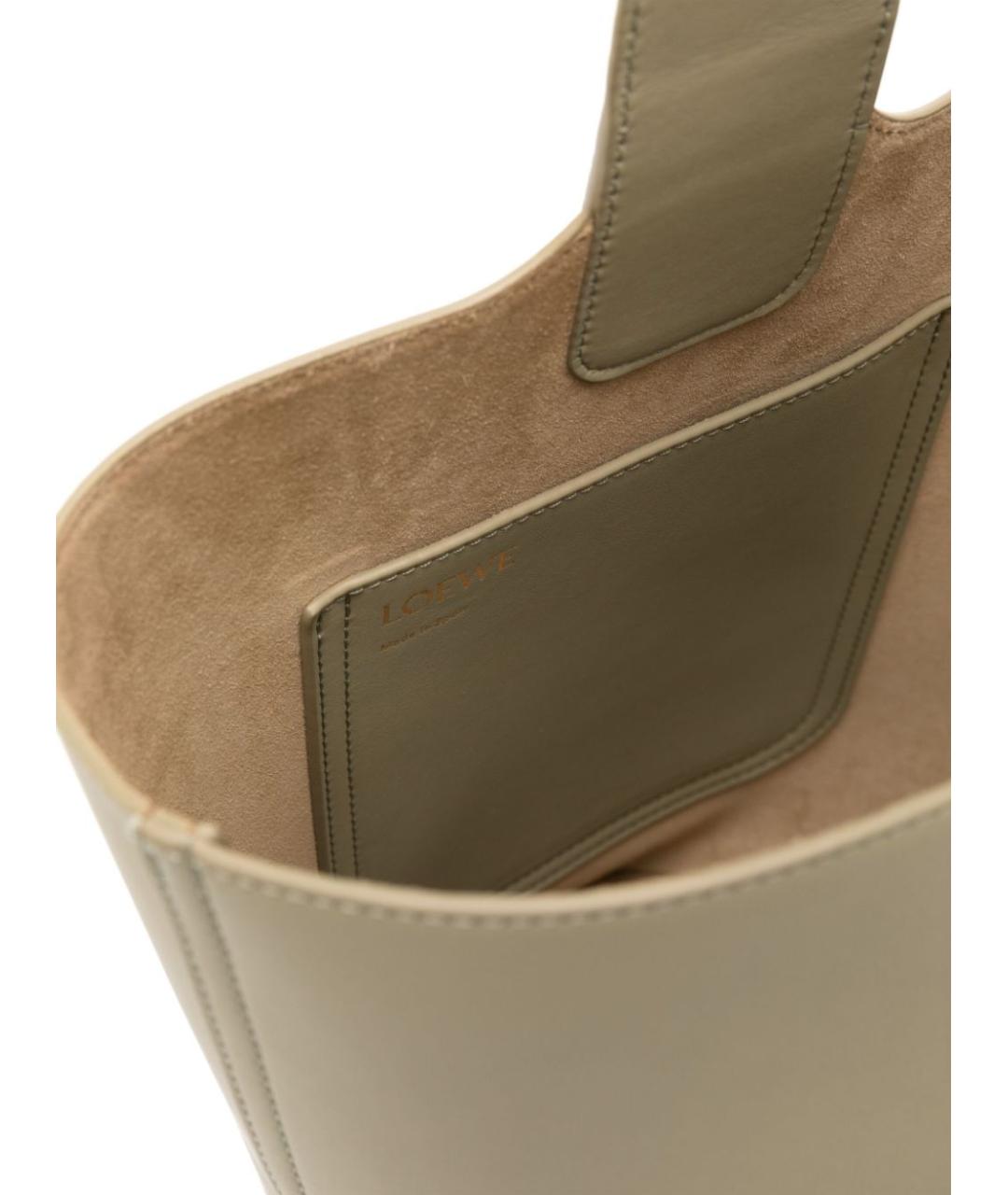 LOEWE Зеленая кожаная сумка тоут, фото 5