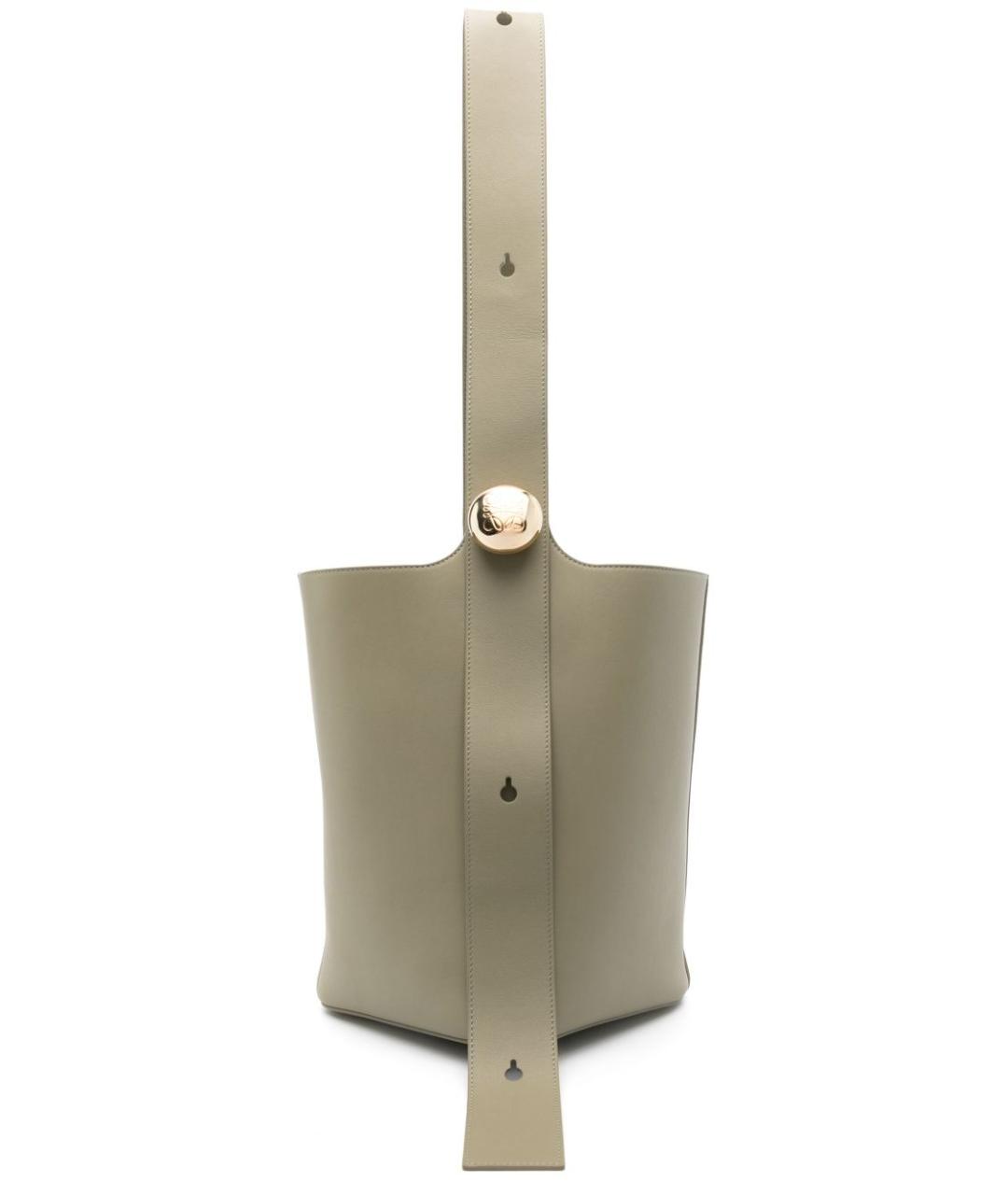 LOEWE Зеленая кожаная сумка тоут, фото 1