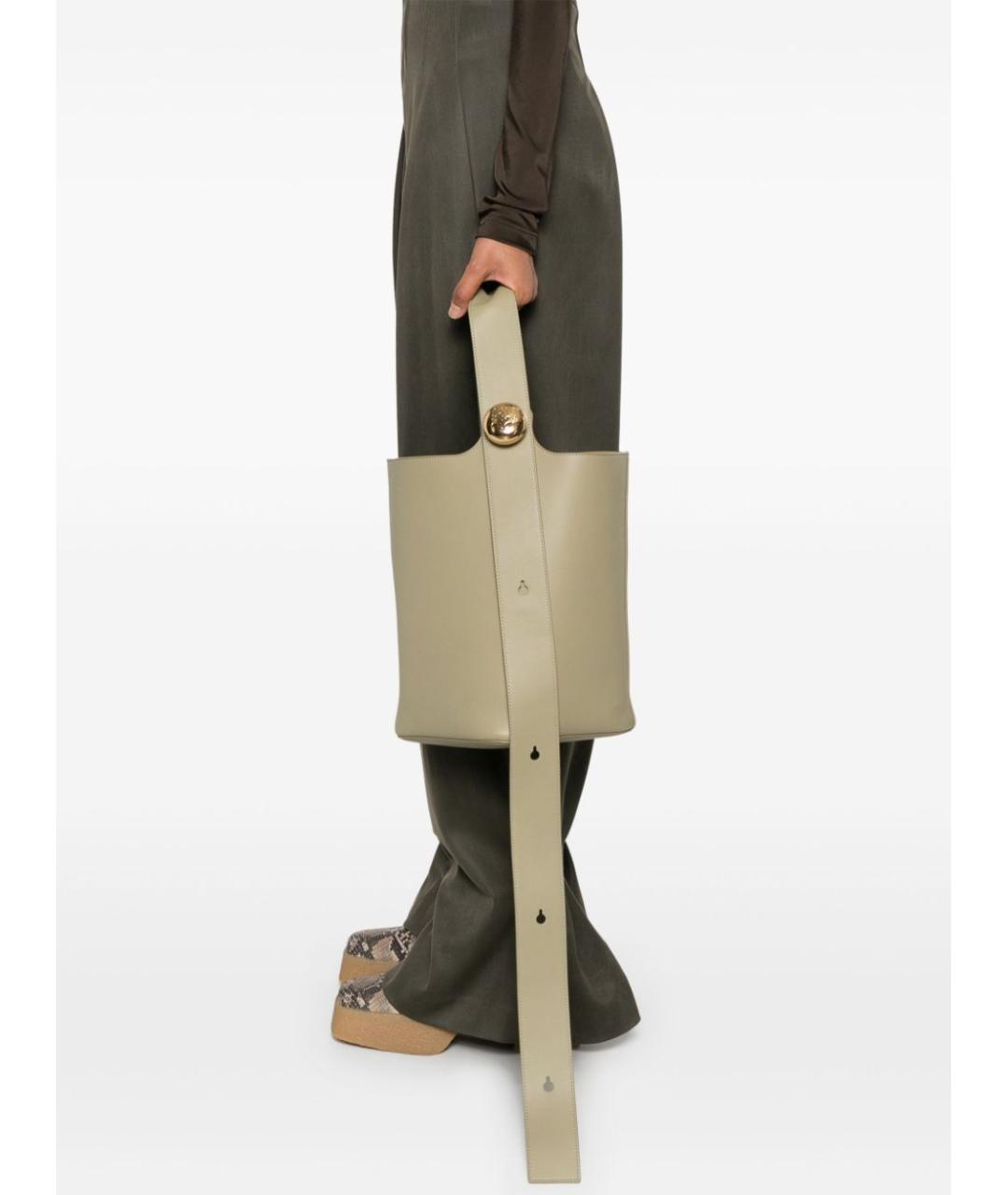 LOEWE Зеленая кожаная сумка тоут, фото 4