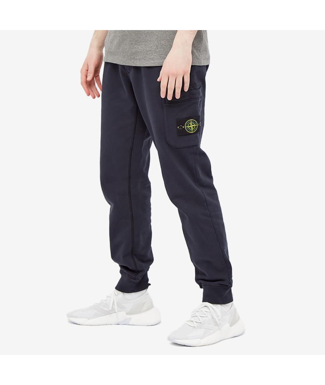 STONE ISLAND Темно-синие классические брюки, фото 3