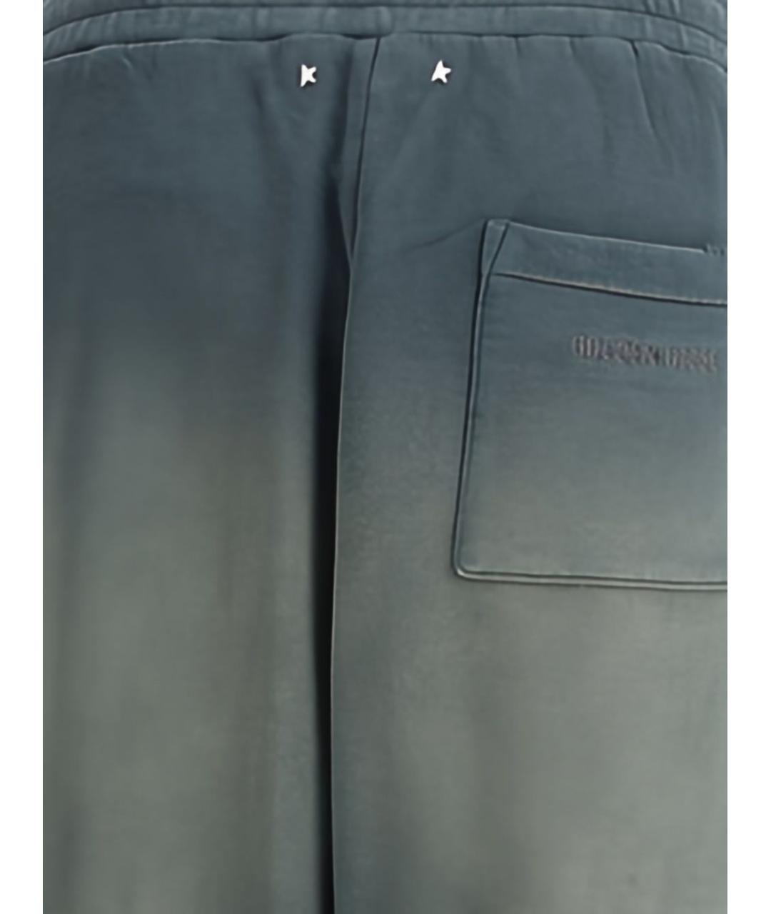 GOLDEN GOOSE DELUXE BRAND Синие хлопковые прямые брюки, фото 3