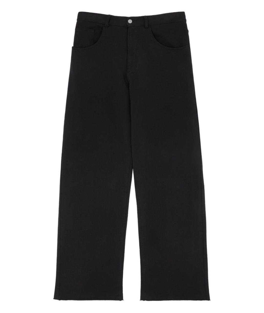 MM6 MAISON MARGIELA Черные хлопковые повседневные брюки, фото 1