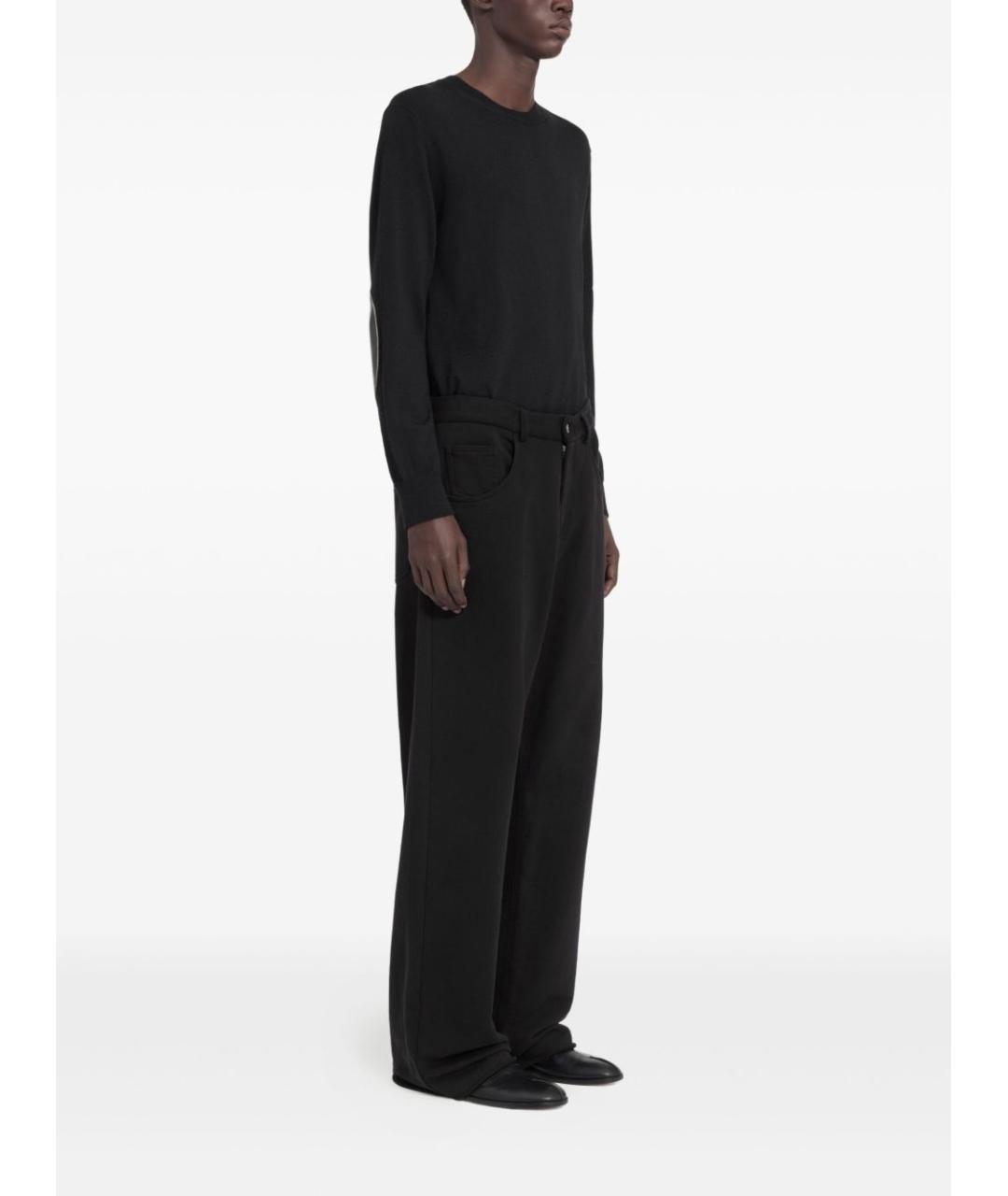 MM6 MAISON MARGIELA Черные хлопковые повседневные брюки, фото 3