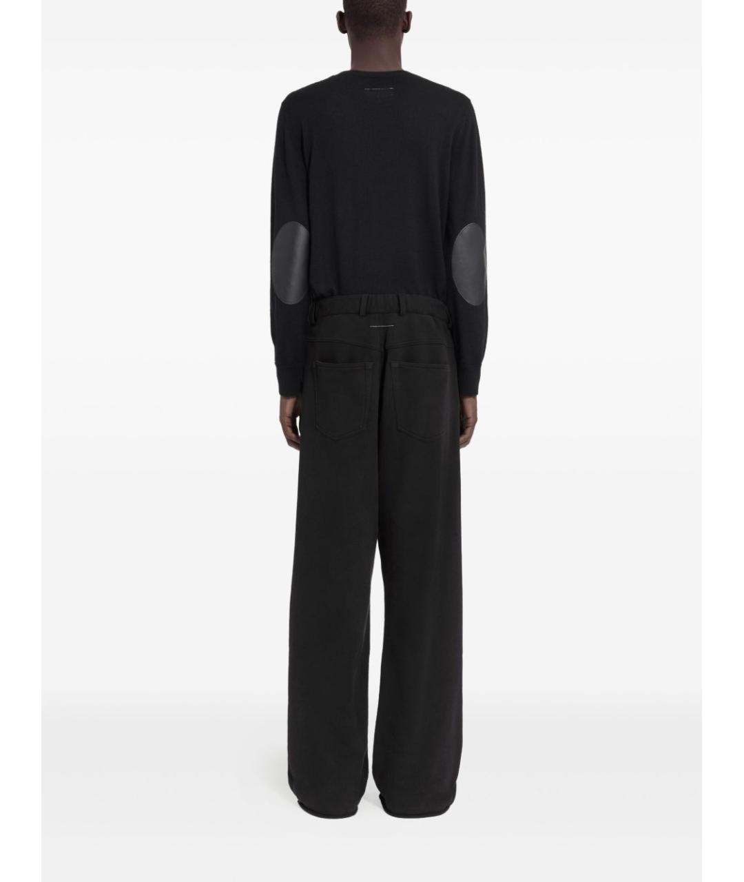 MM6 MAISON MARGIELA Черные хлопковые повседневные брюки, фото 5
