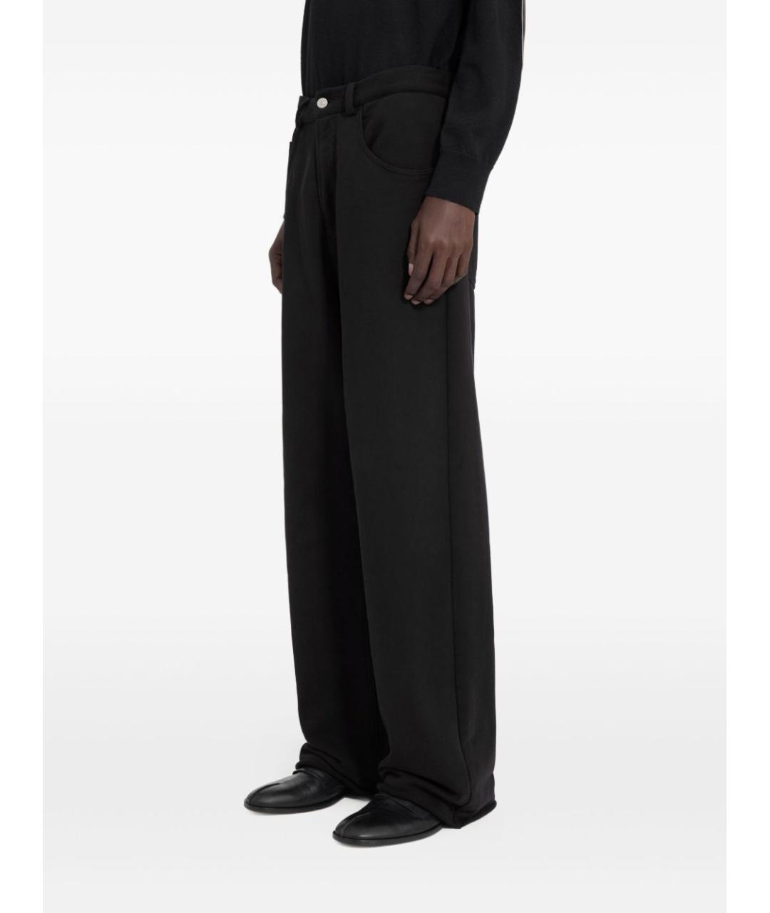MM6 MAISON MARGIELA Черные хлопковые повседневные брюки, фото 4