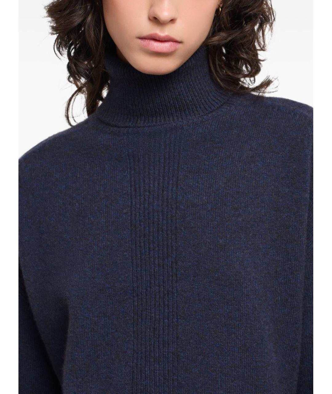 EMPORIO ARMANI Темно-синяя шерстяная водолазка, фото 2