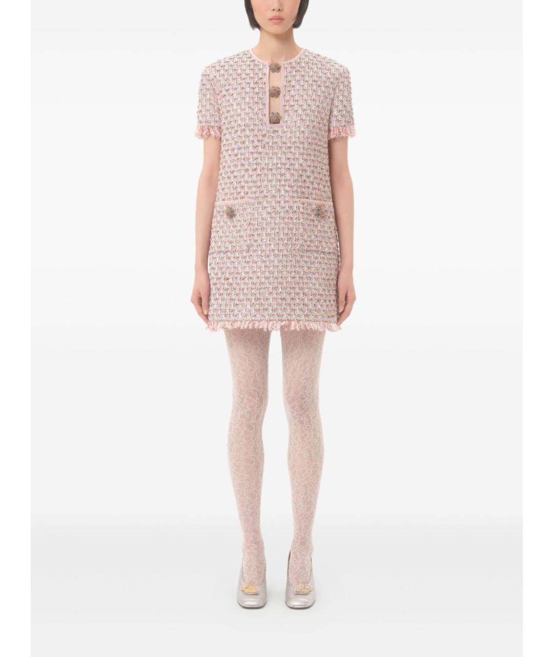 VALENTINO Мульти твидовое повседневное платье, фото 5