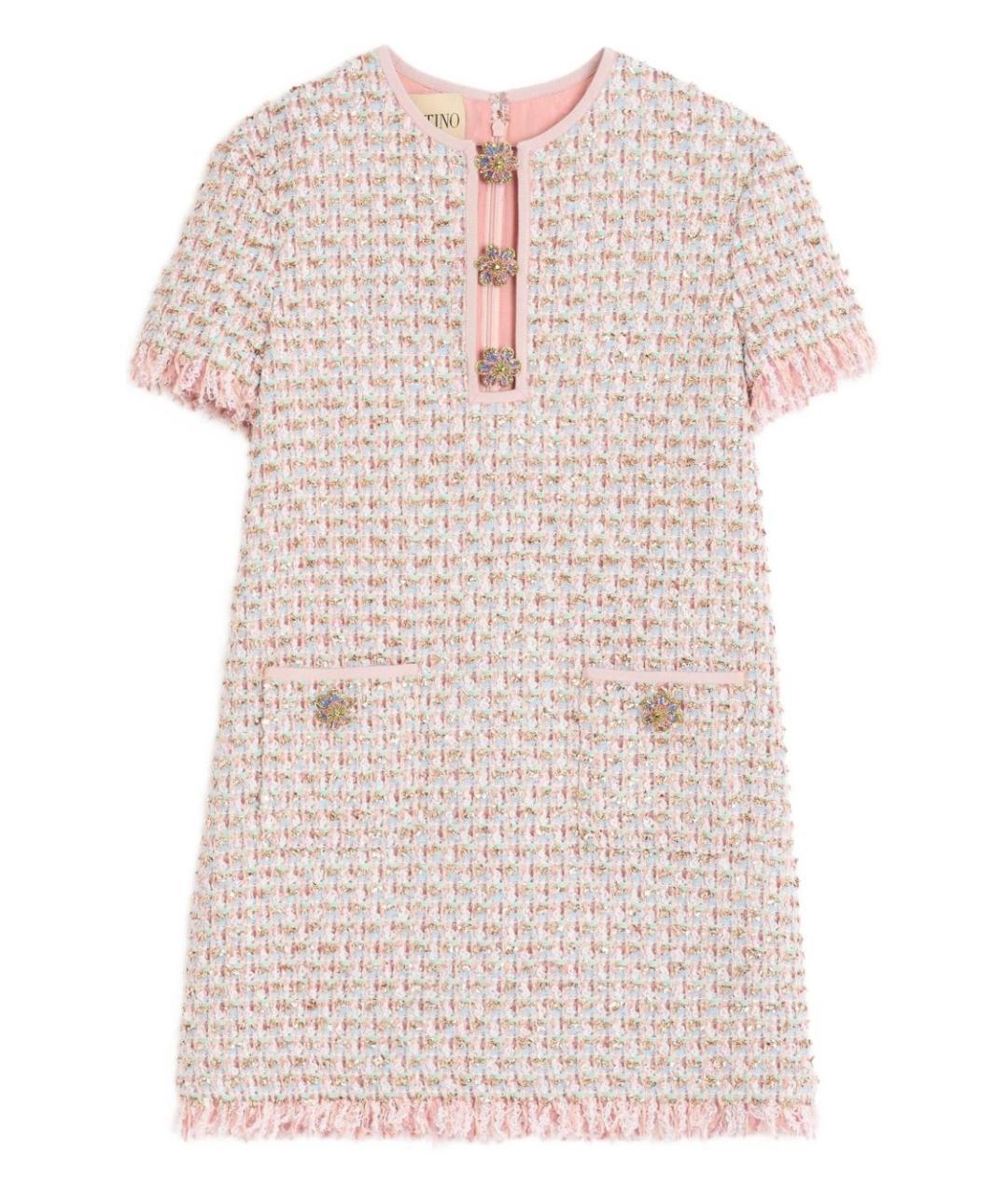 VALENTINO Мульти твидовое повседневное платье, фото 1