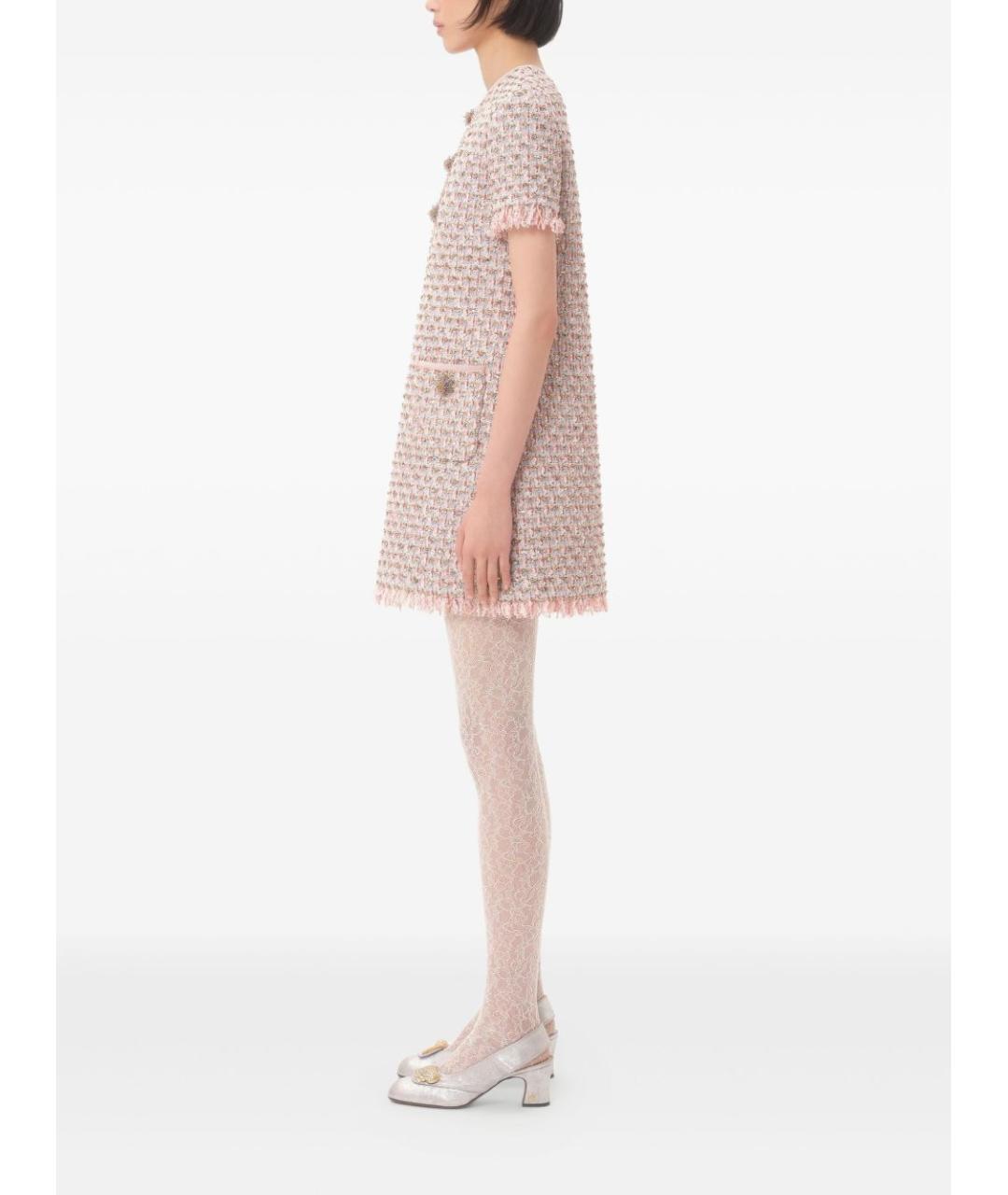 VALENTINO Мульти твидовое повседневное платье, фото 2
