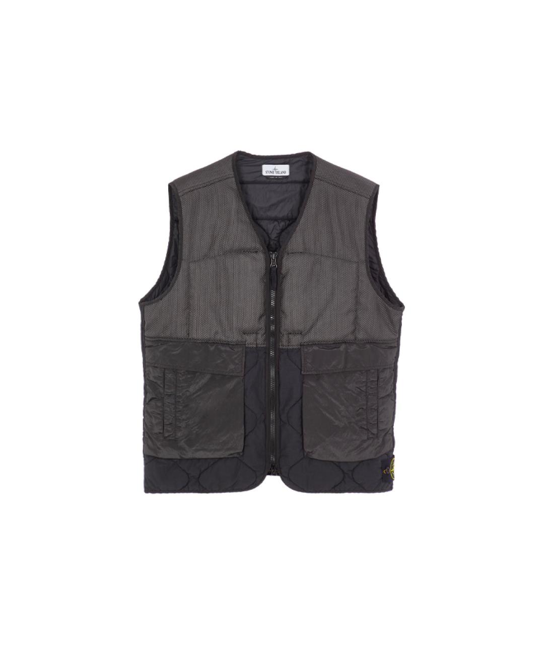 STONE ISLAND Черный жилет, фото 6