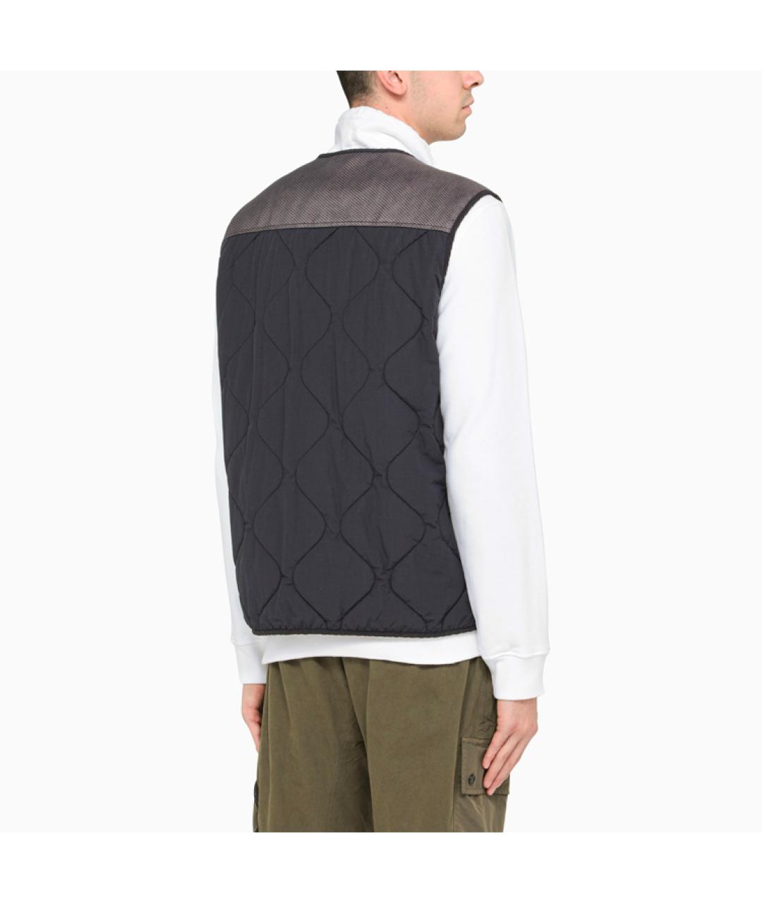 STONE ISLAND Черный жилет, фото 5