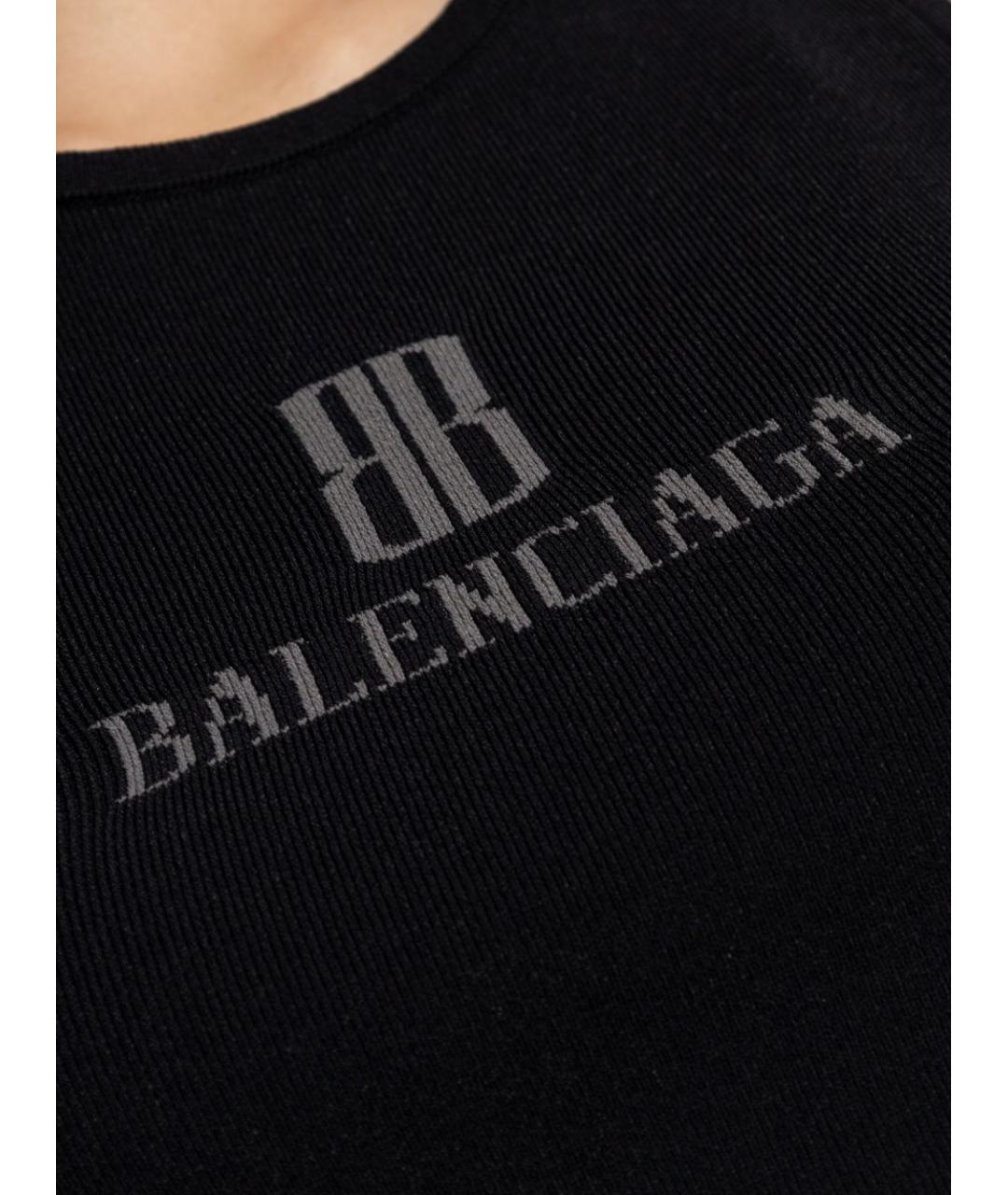 BALENCIAGA Черная майка, фото 5
