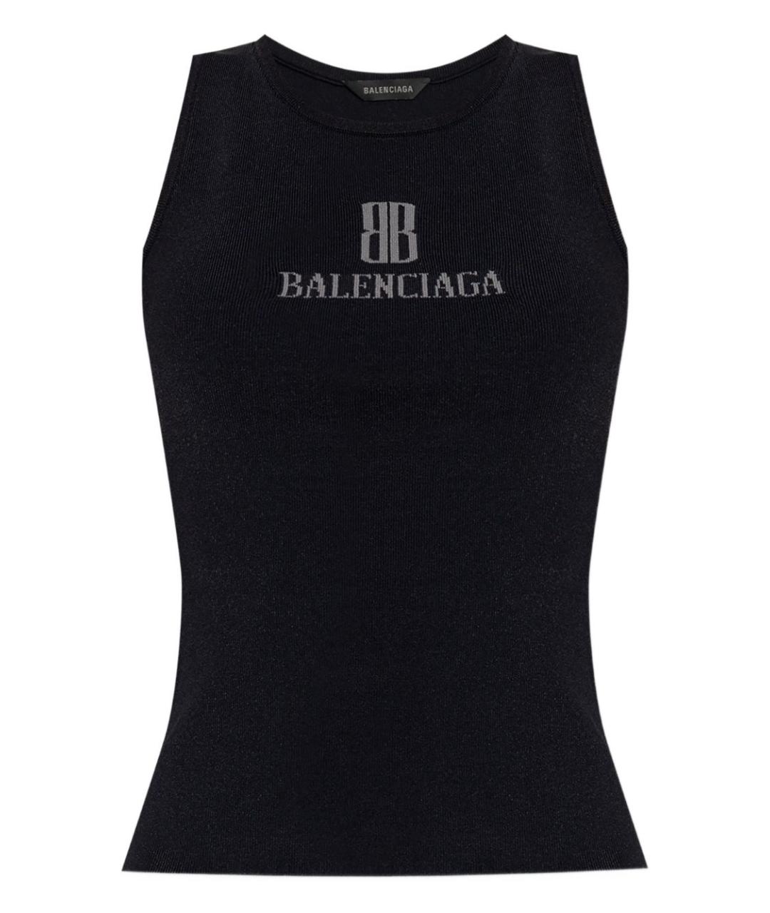 BALENCIAGA Черная майка, фото 1