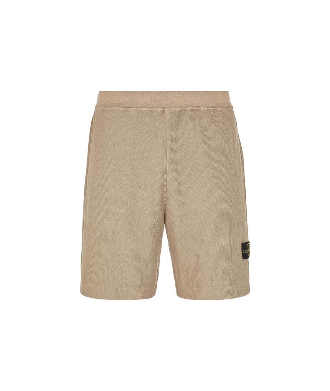 STONE ISLAND Бежевые шорты, фото 2