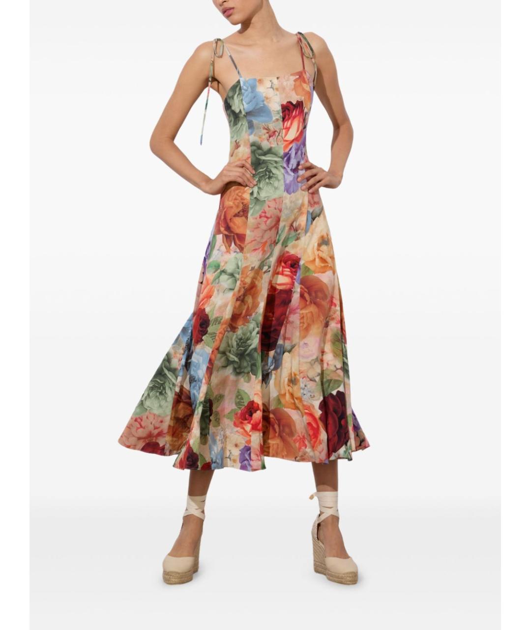 ALICE+OLIVIA Мульти вискозное платье, фото 3