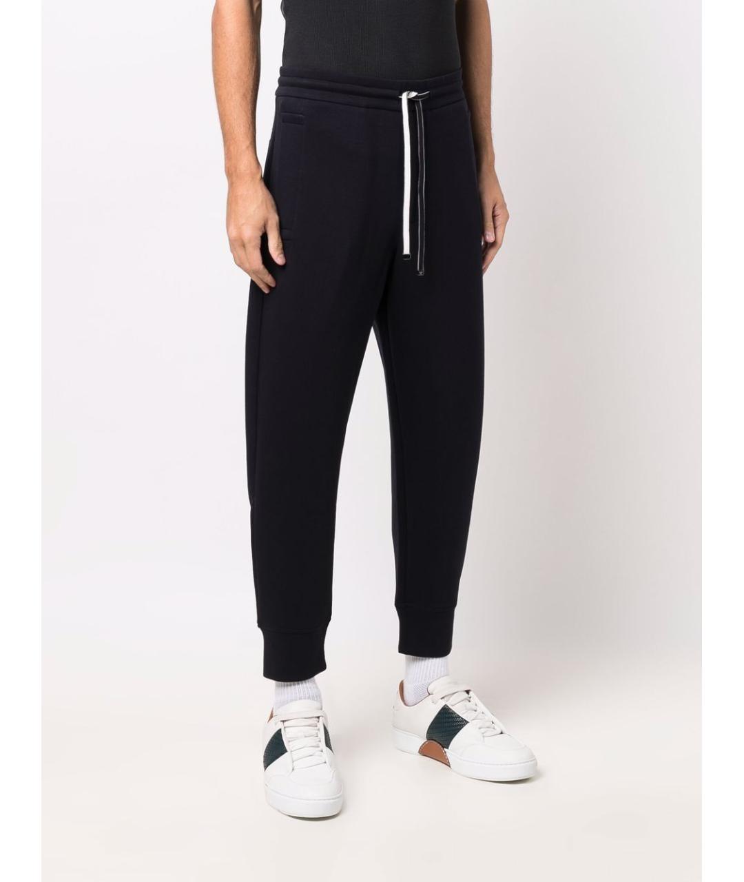 EMPORIO ARMANI Темно-синие повседневные брюки, фото 2