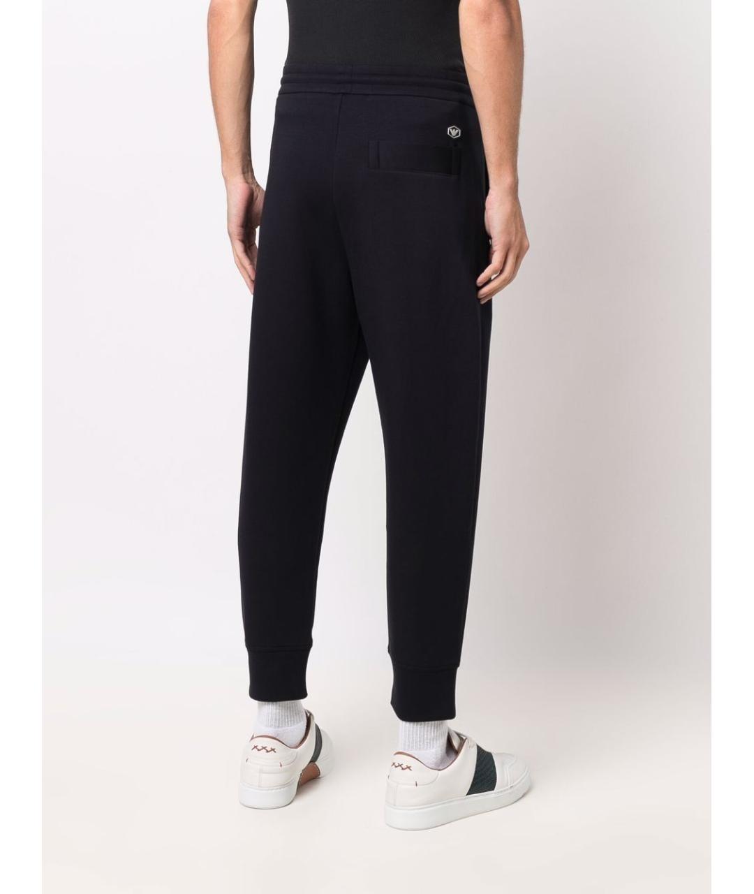 EMPORIO ARMANI Темно-синие повседневные брюки, фото 4