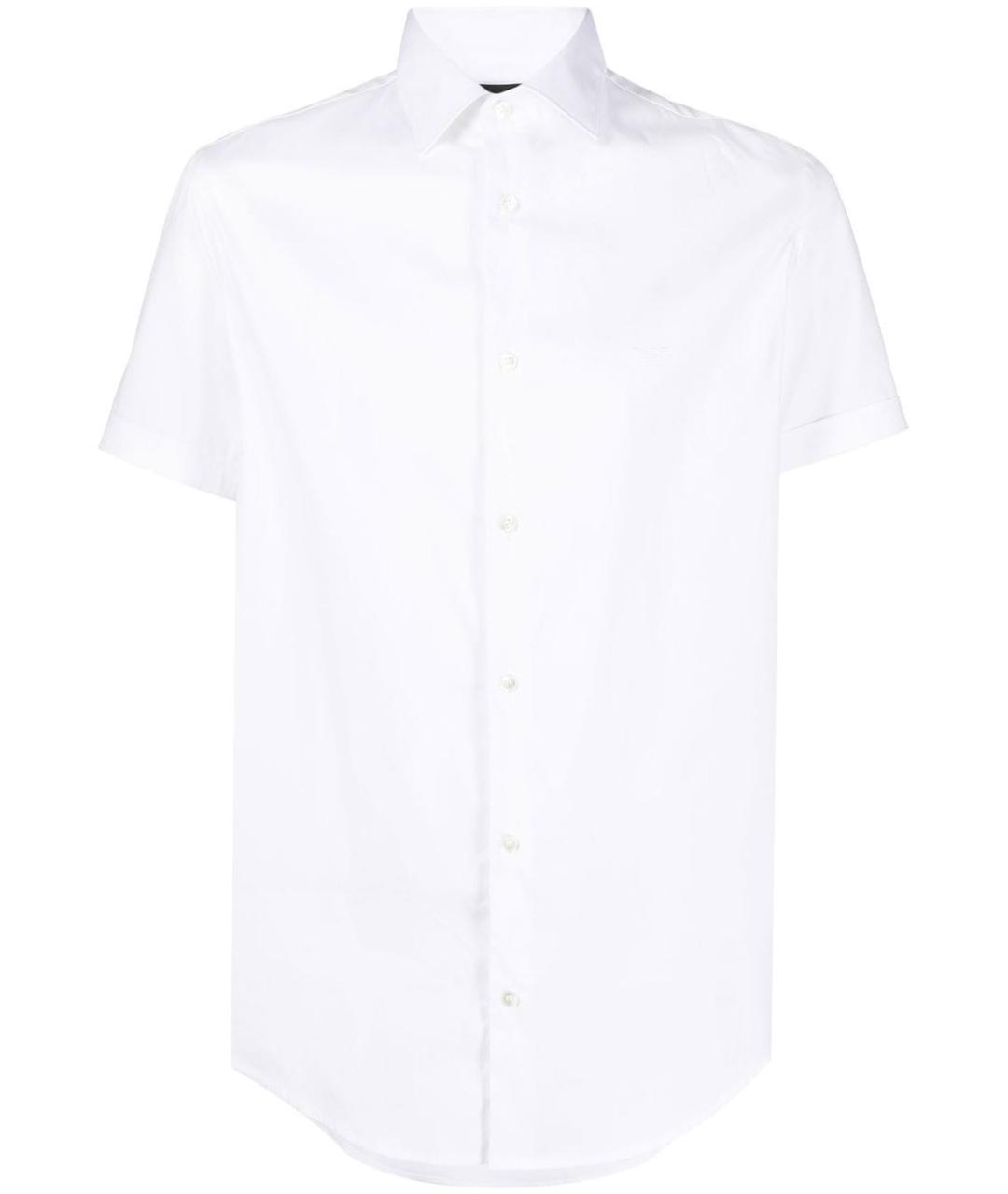 EMPORIO ARMANI Белая хлопковая классическая рубашка, фото 1