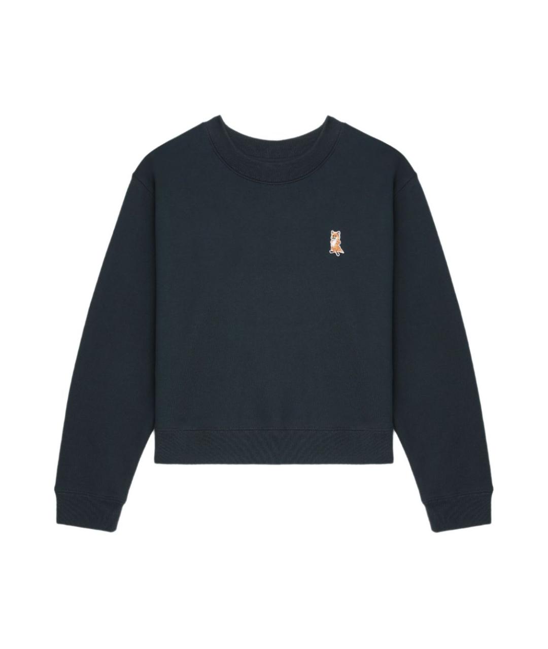 MAISON KITSUNE Синий хлопковый джемпер / свитер, фото 1
