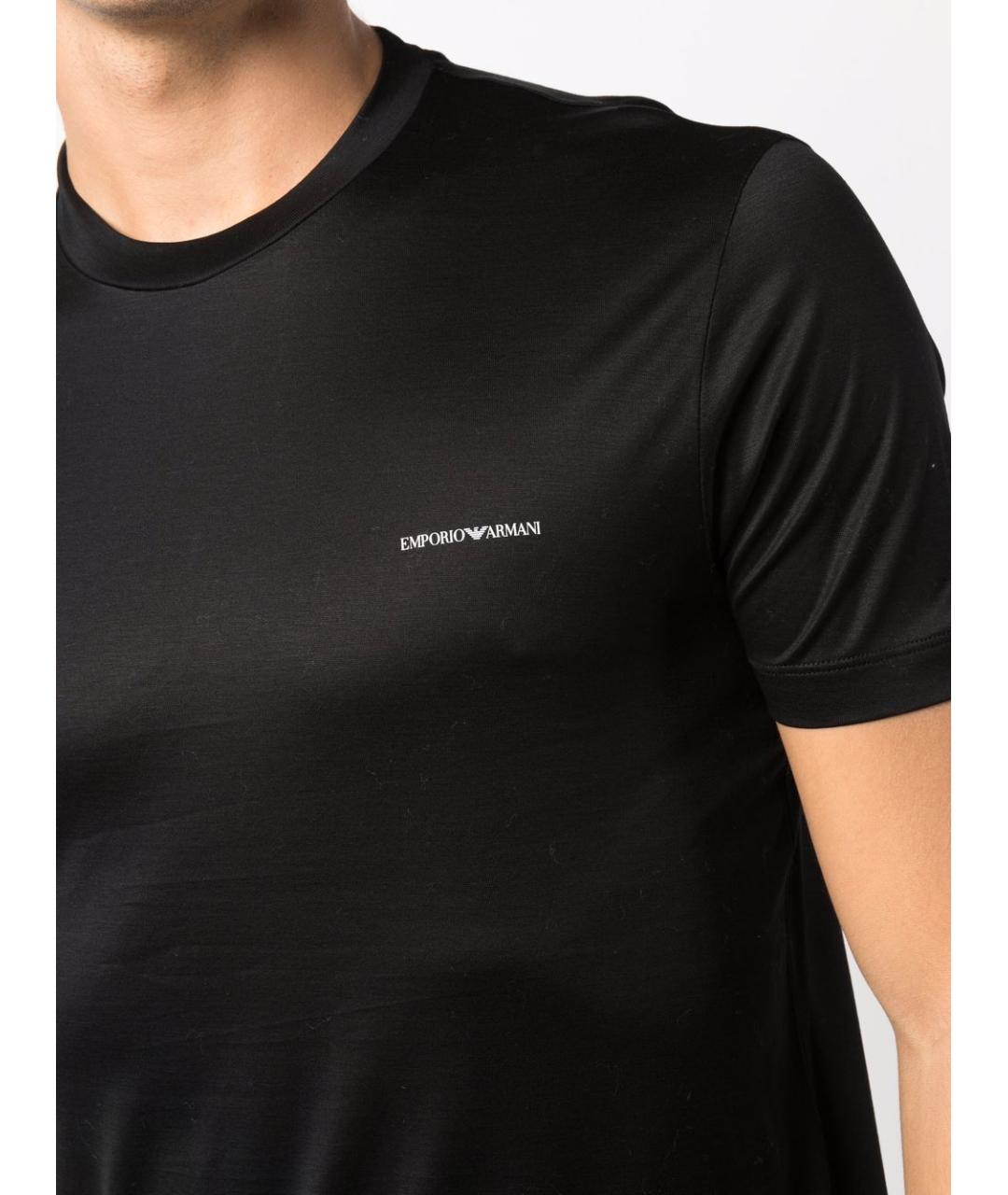EMPORIO ARMANI Черная футболка, фото 4