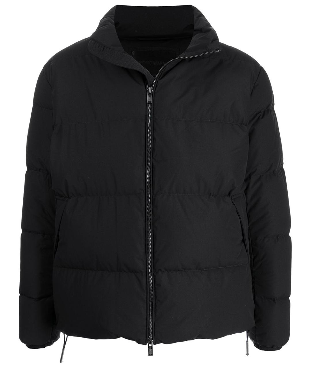 EMPORIO ARMANI Черная полиэстеровая куртка, фото 1