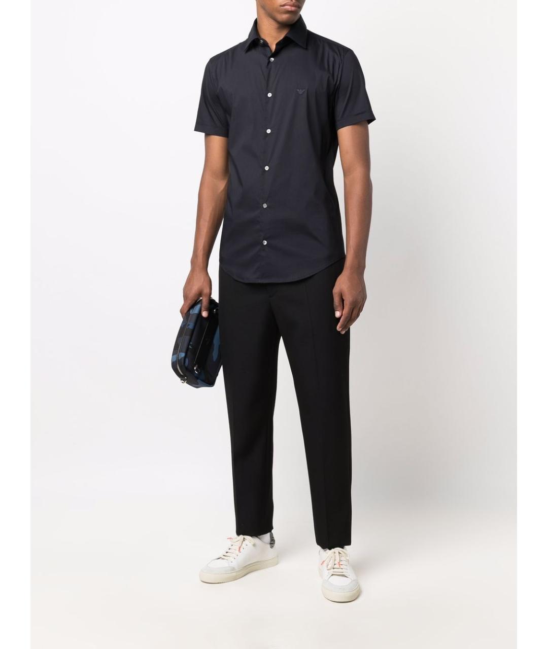 EMPORIO ARMANI Темно-синяя кэжуал рубашка, фото 3