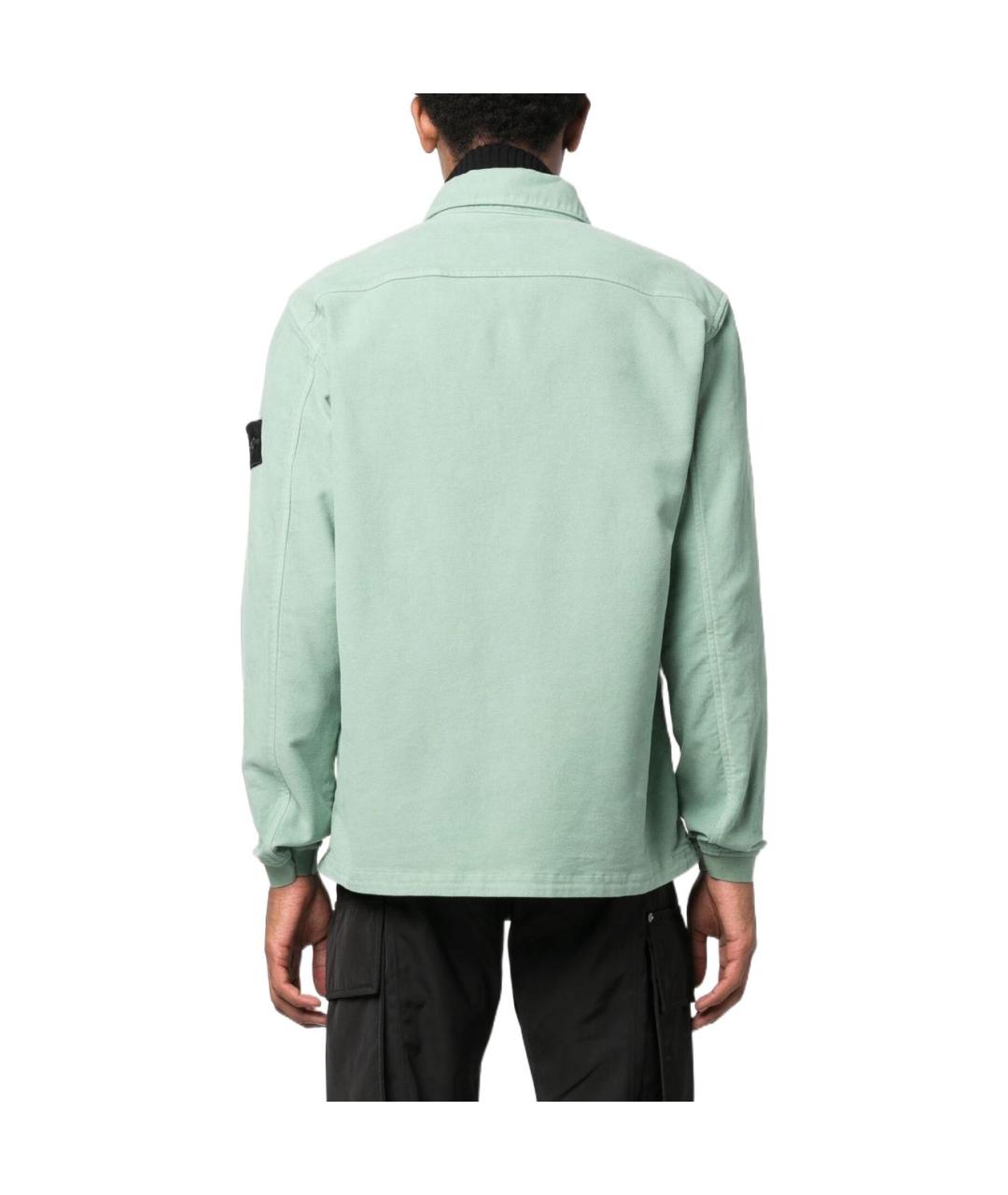 STONE ISLAND Зеленая кэжуал рубашка, фото 3