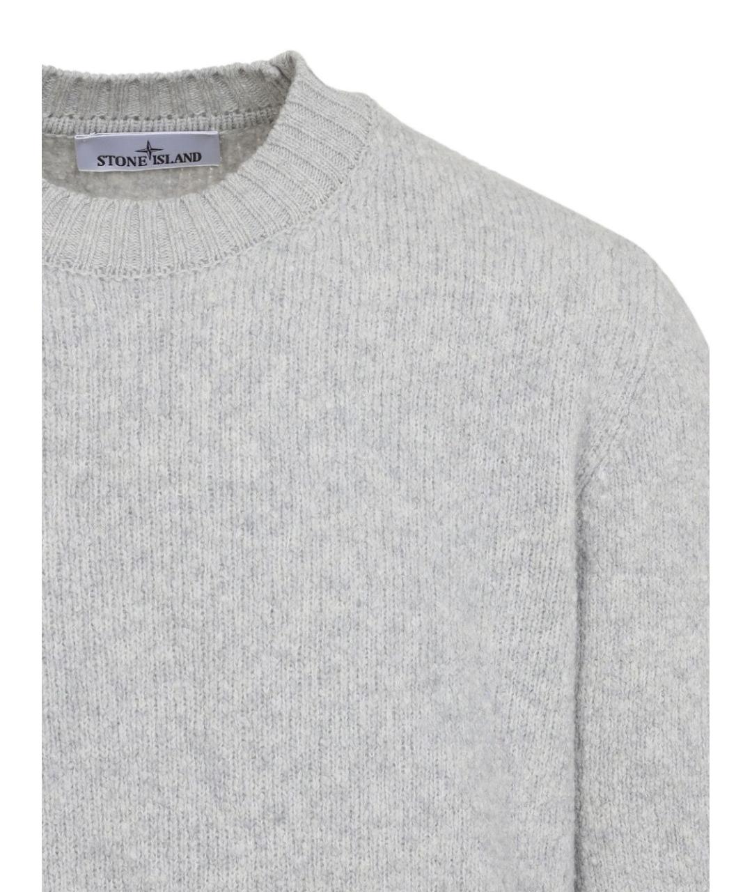 STONE ISLAND Серый шерстяной джемпер / свитер, фото 3