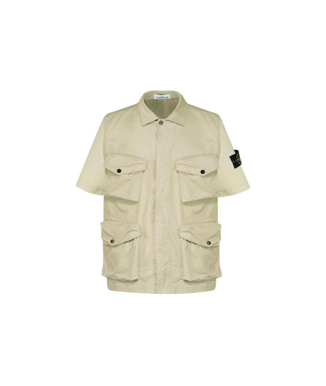 STONE ISLAND Бежевая футболка, фото 4