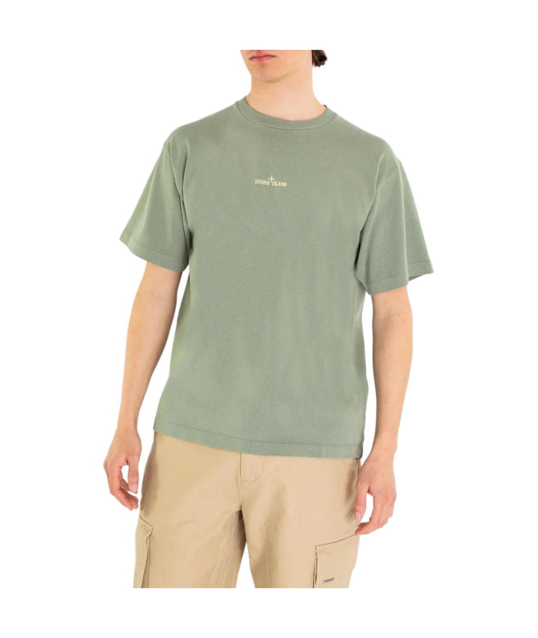 STONE ISLAND Зеленая футболка, фото 4