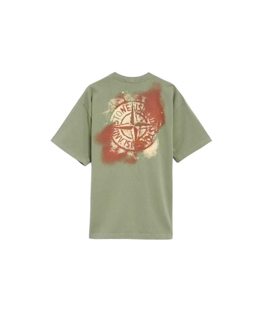 STONE ISLAND Зеленая футболка, фото 2