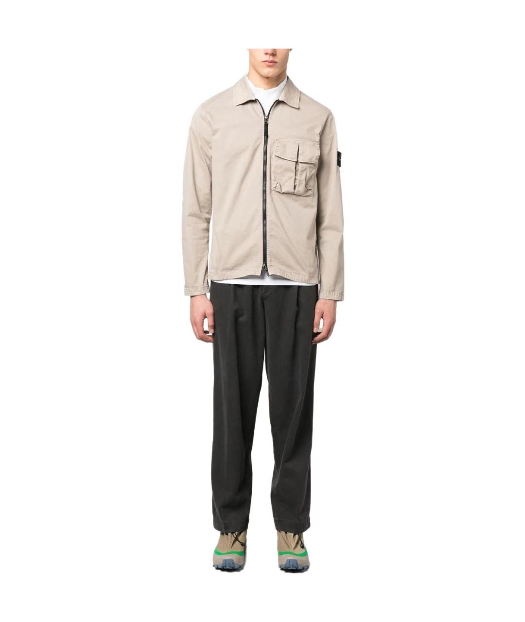 STONE ISLAND Бежевая куртка, фото 3
