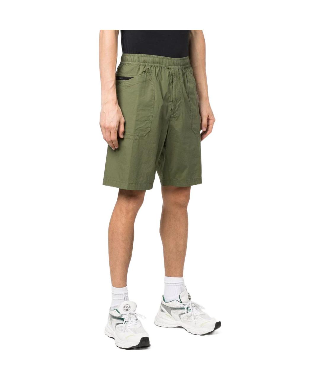 STONE ISLAND Зеленые шорты, фото 4
