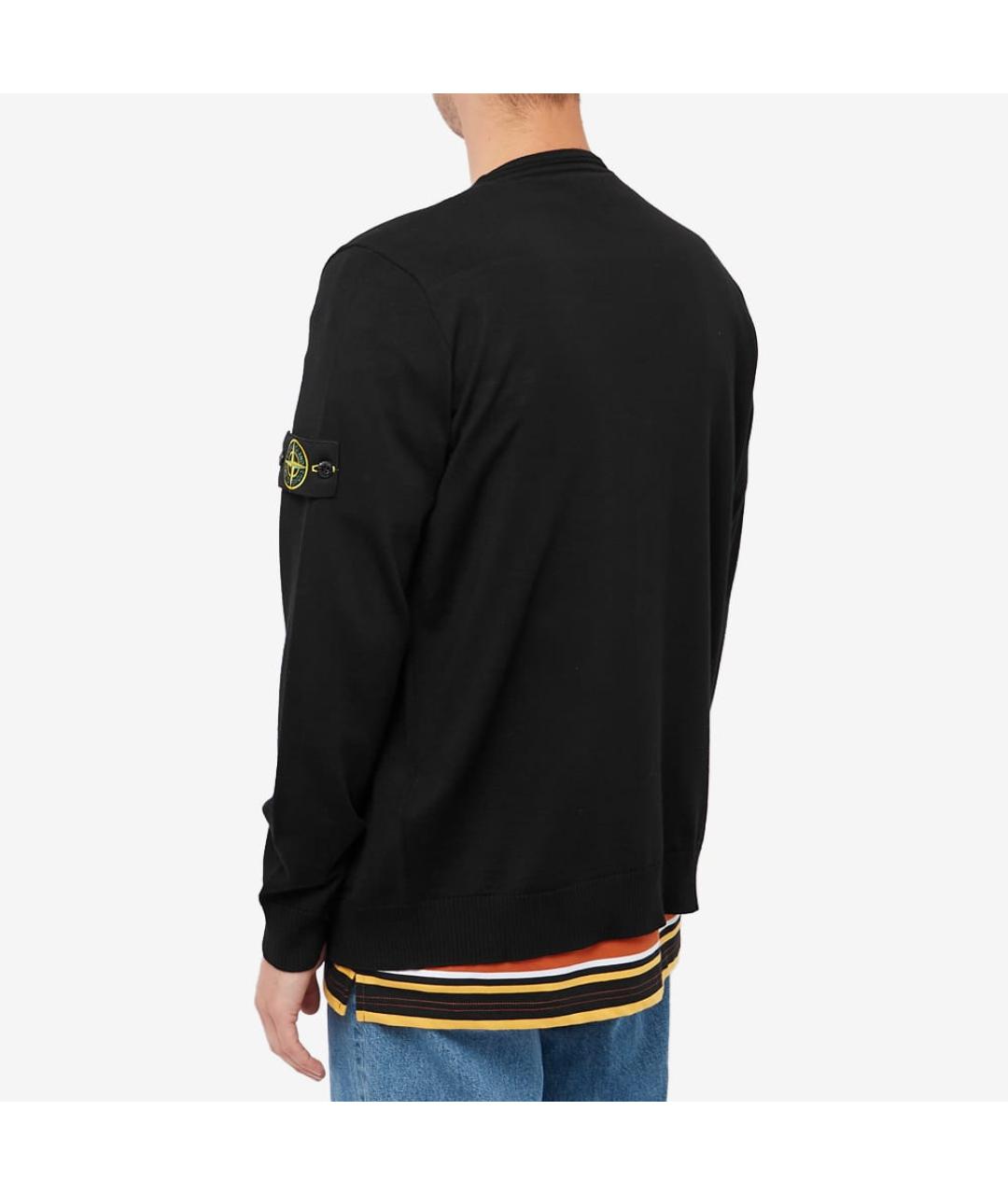 STONE ISLAND Черный кардиган, фото 4