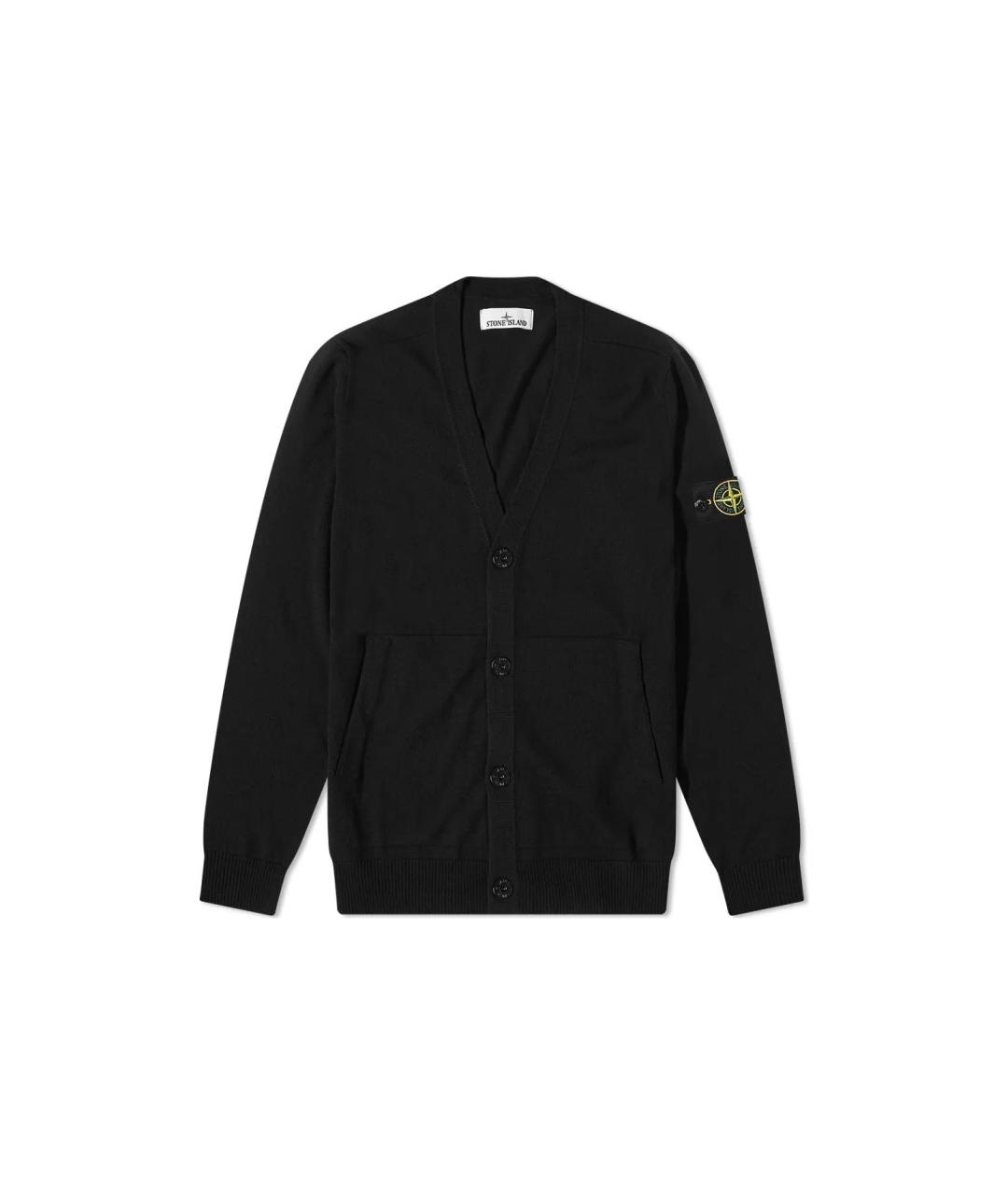 STONE ISLAND Черный кардиган, фото 1