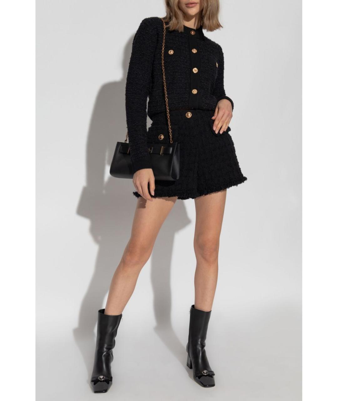 VERSACE Черные шерстяные шорты, фото 5
