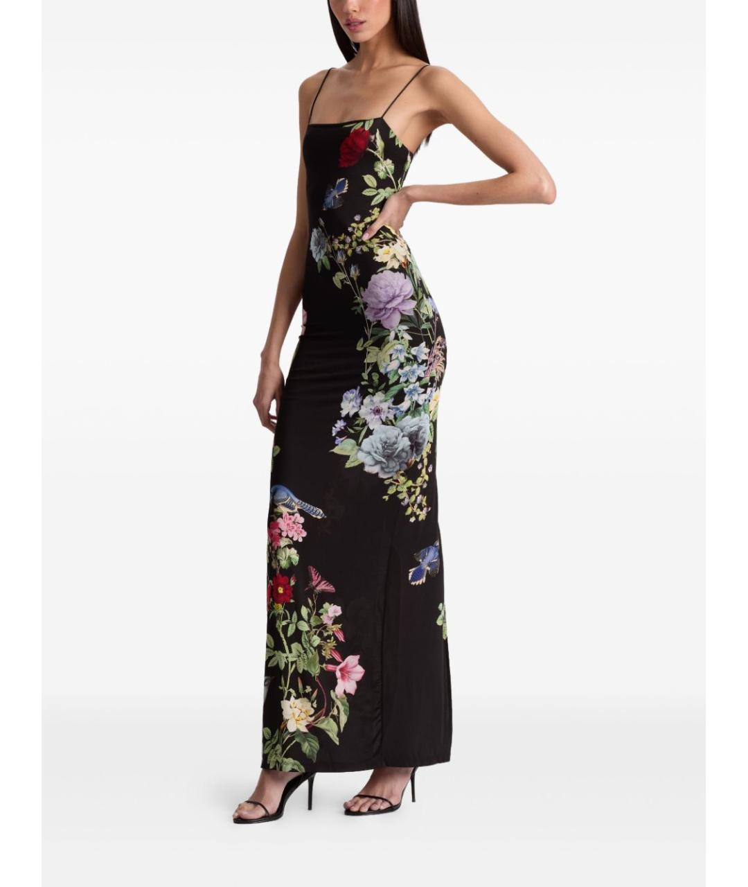 ALICE+OLIVIA Черное вискозное платье, фото 2
