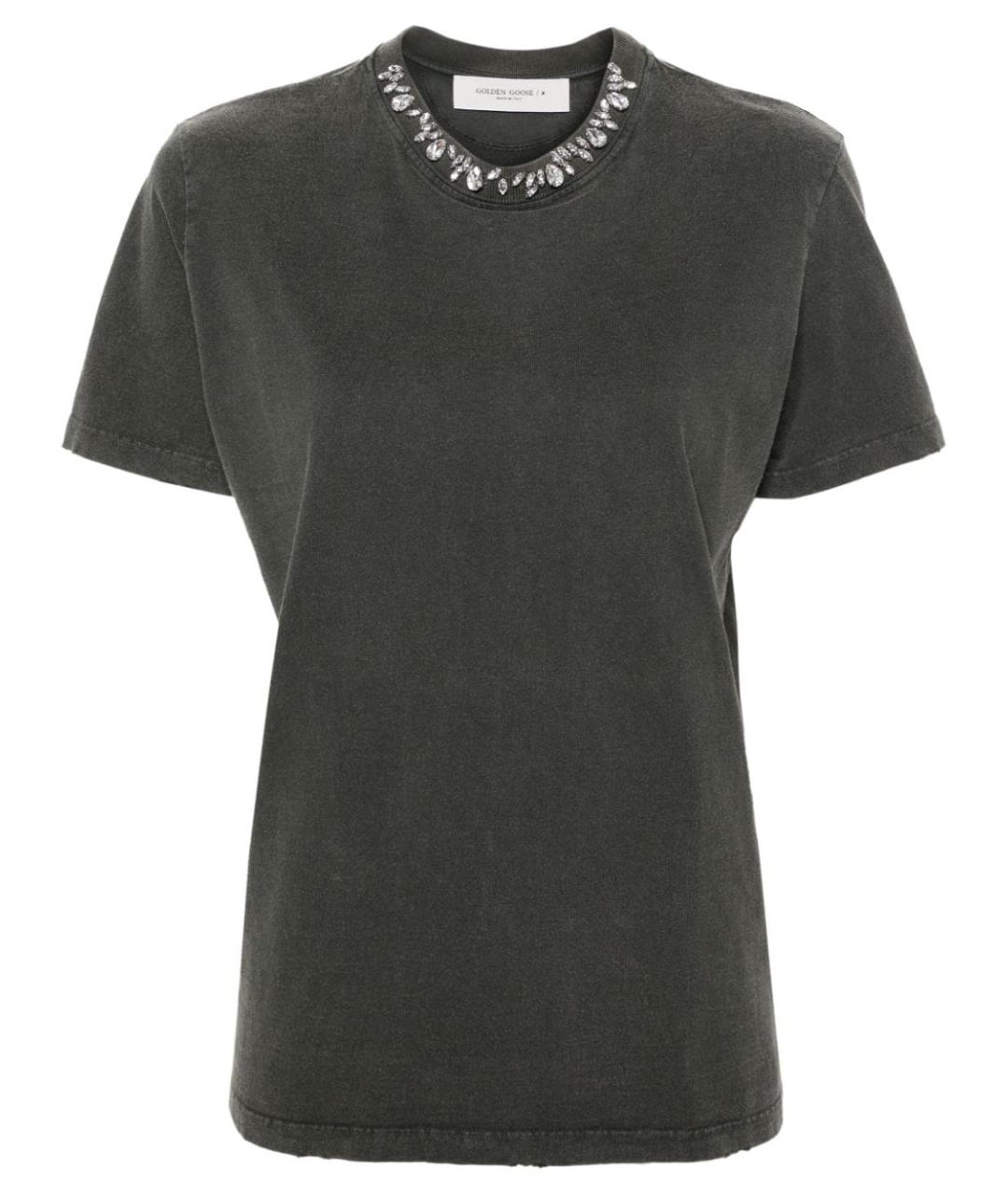 GOLDEN GOOSE DELUXE BRAND Антрацитовая футболка, фото 1
