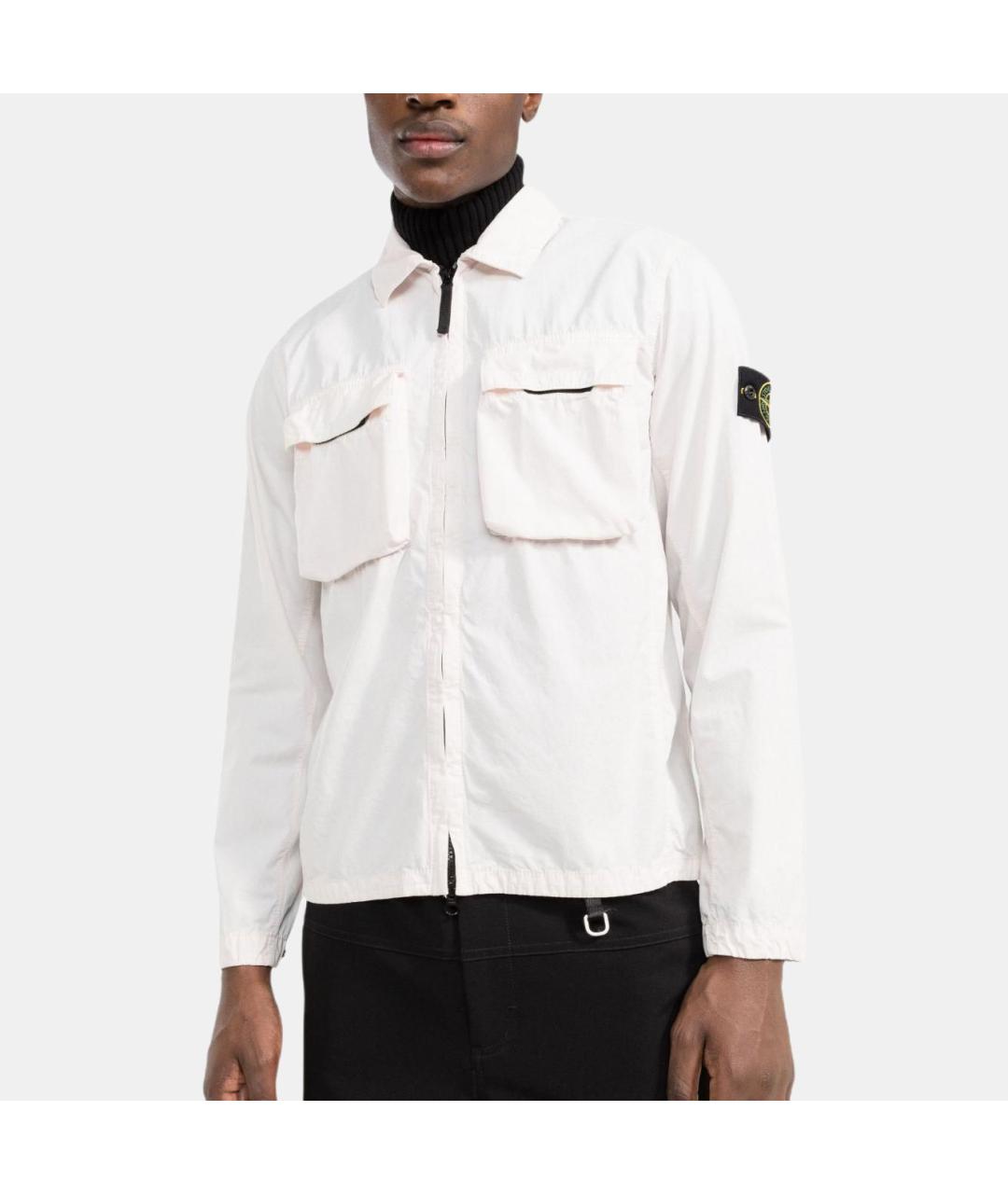 STONE ISLAND Белая куртка, фото 4