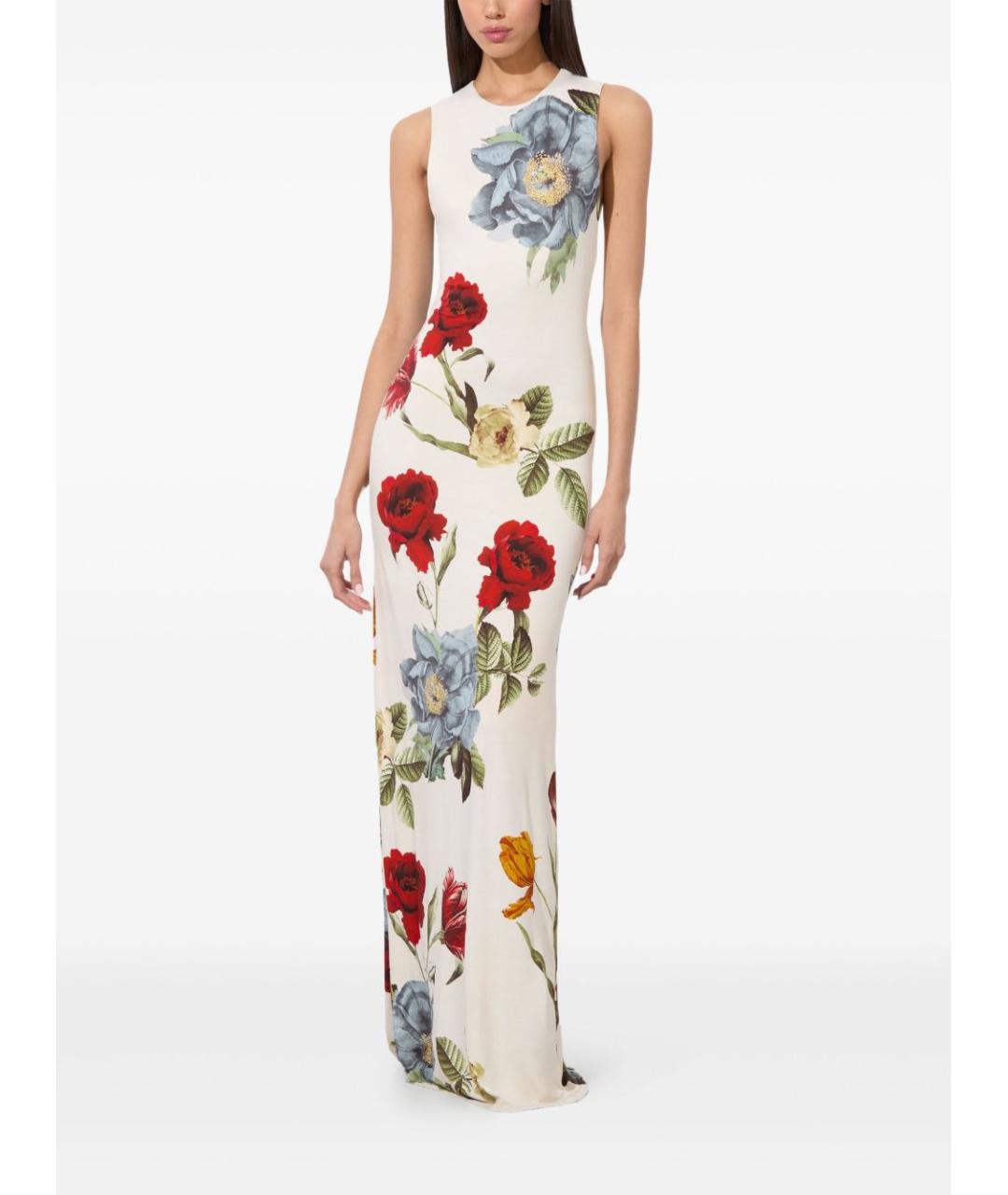 ALICE+OLIVIA Белое вискозное повседневное платье, фото 3