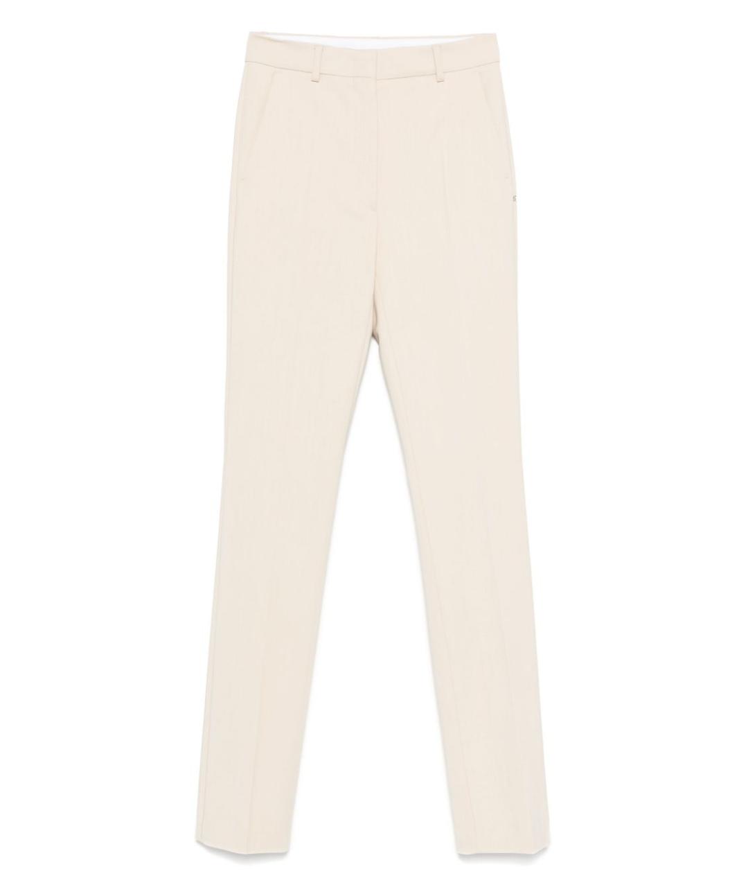 SPORTMAX Бежевые прямые брюки, фото 1