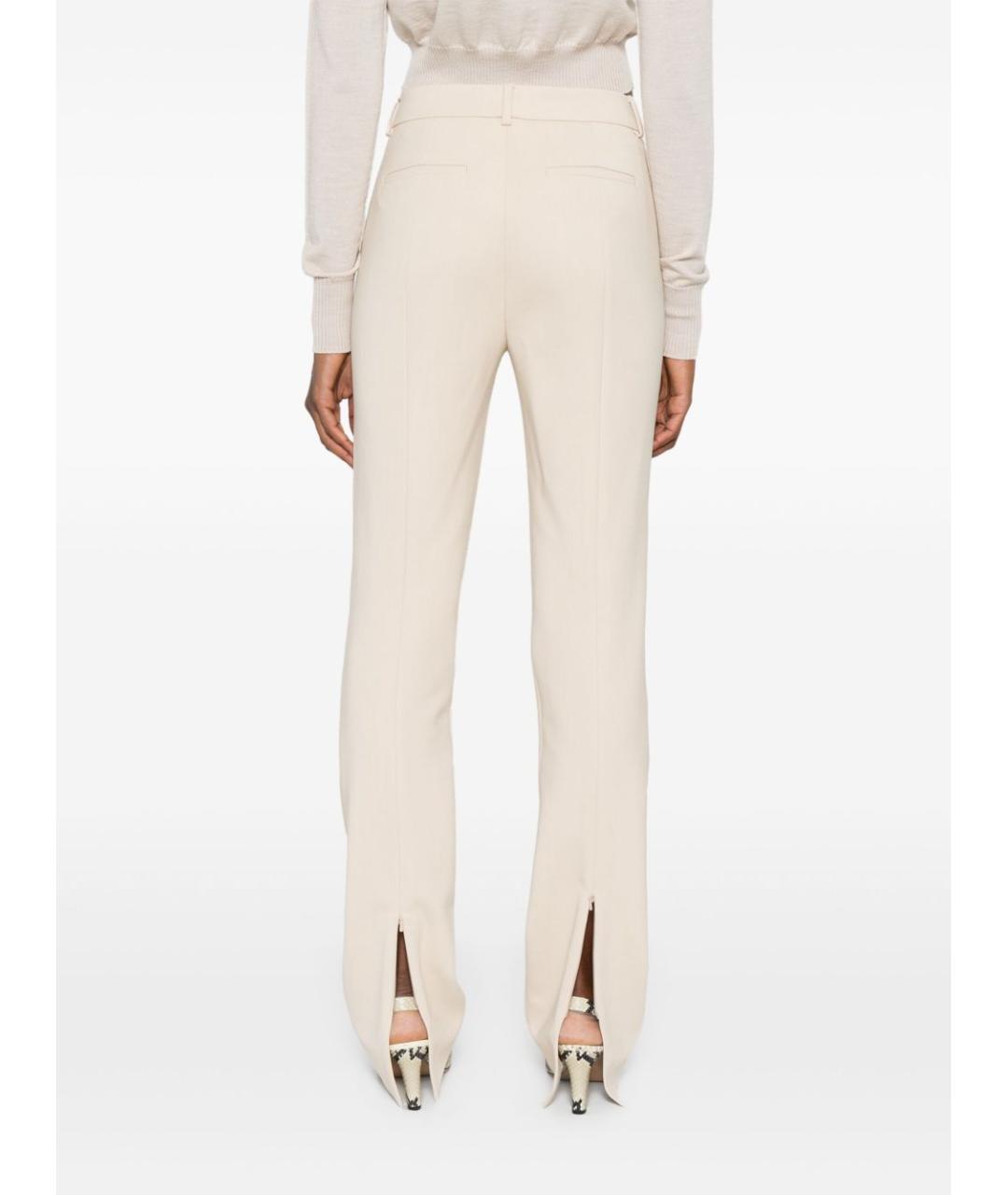 SPORTMAX Бежевые прямые брюки, фото 5