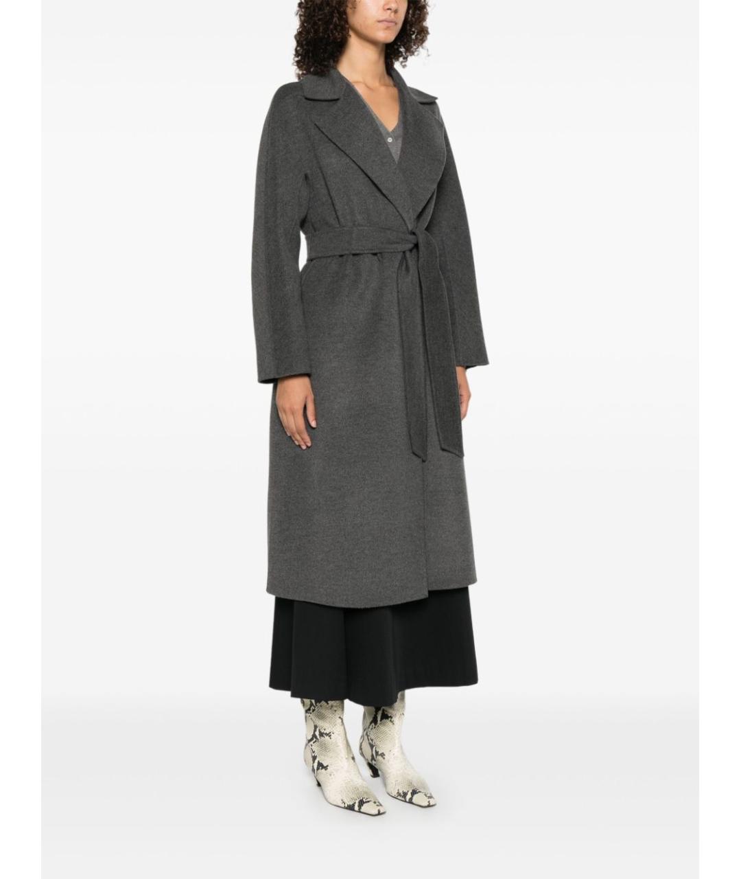 MAX MARA Серое шерстяное пальто, фото 4