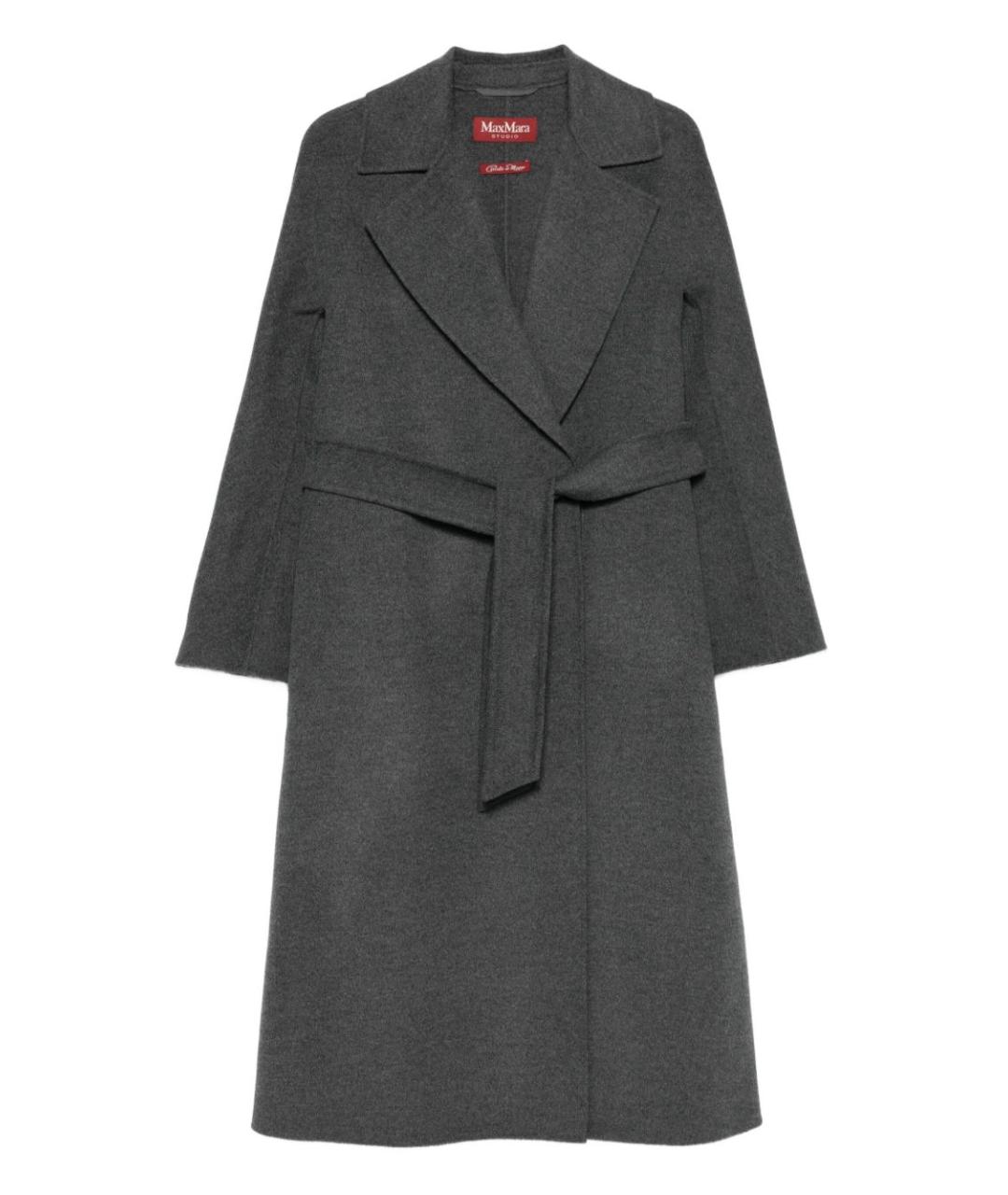 MAX MARA Серое шерстяное пальто, фото 1