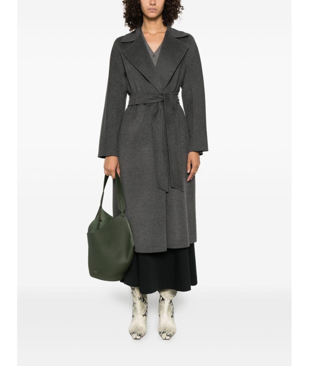 MAX MARA Серое шерстяное пальто, фото 3