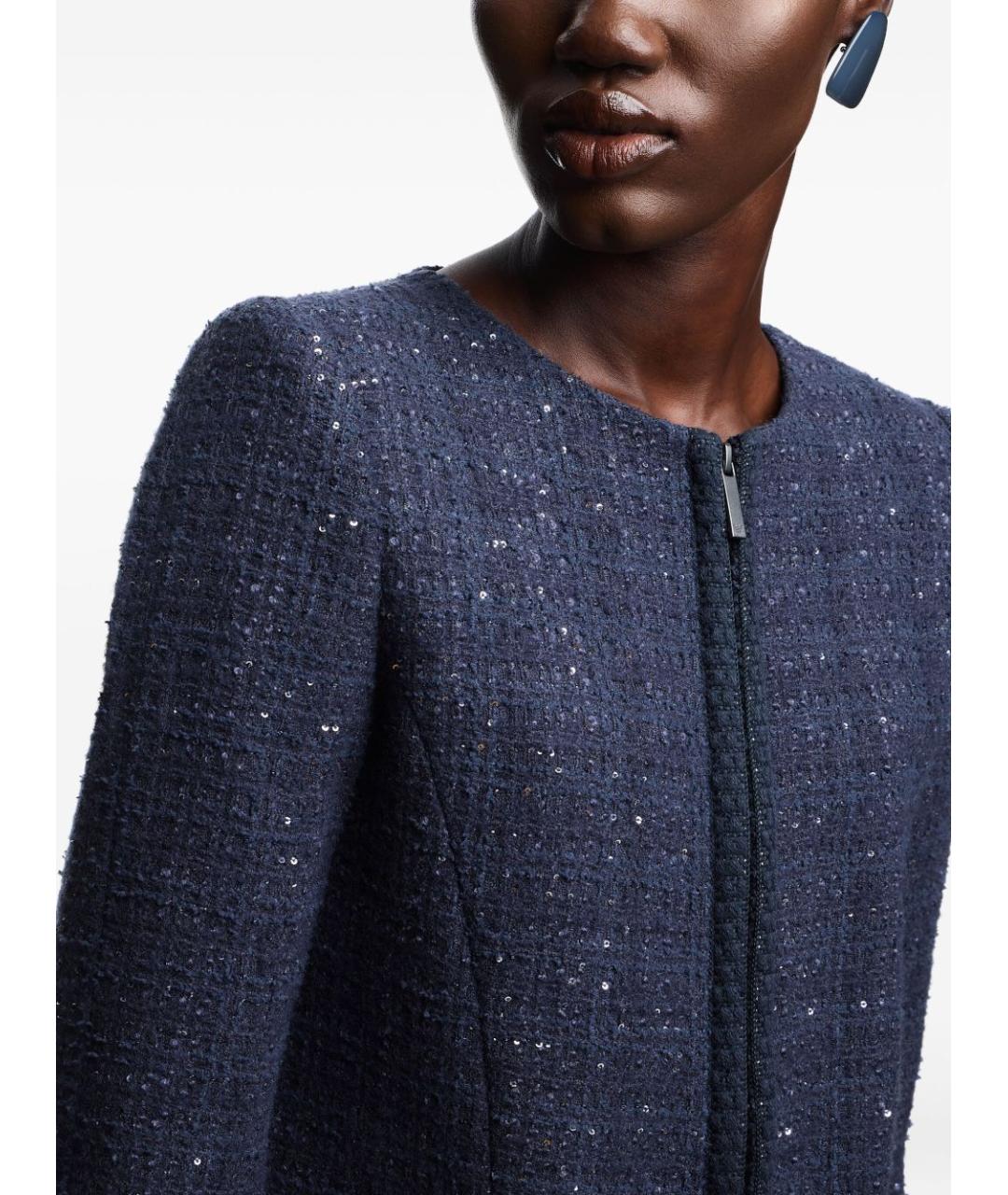 EMPORIO ARMANI Темно-синий жакет/пиджак, фото 4