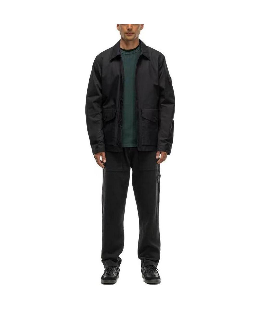 STONE ISLAND Черная куртка, фото 3